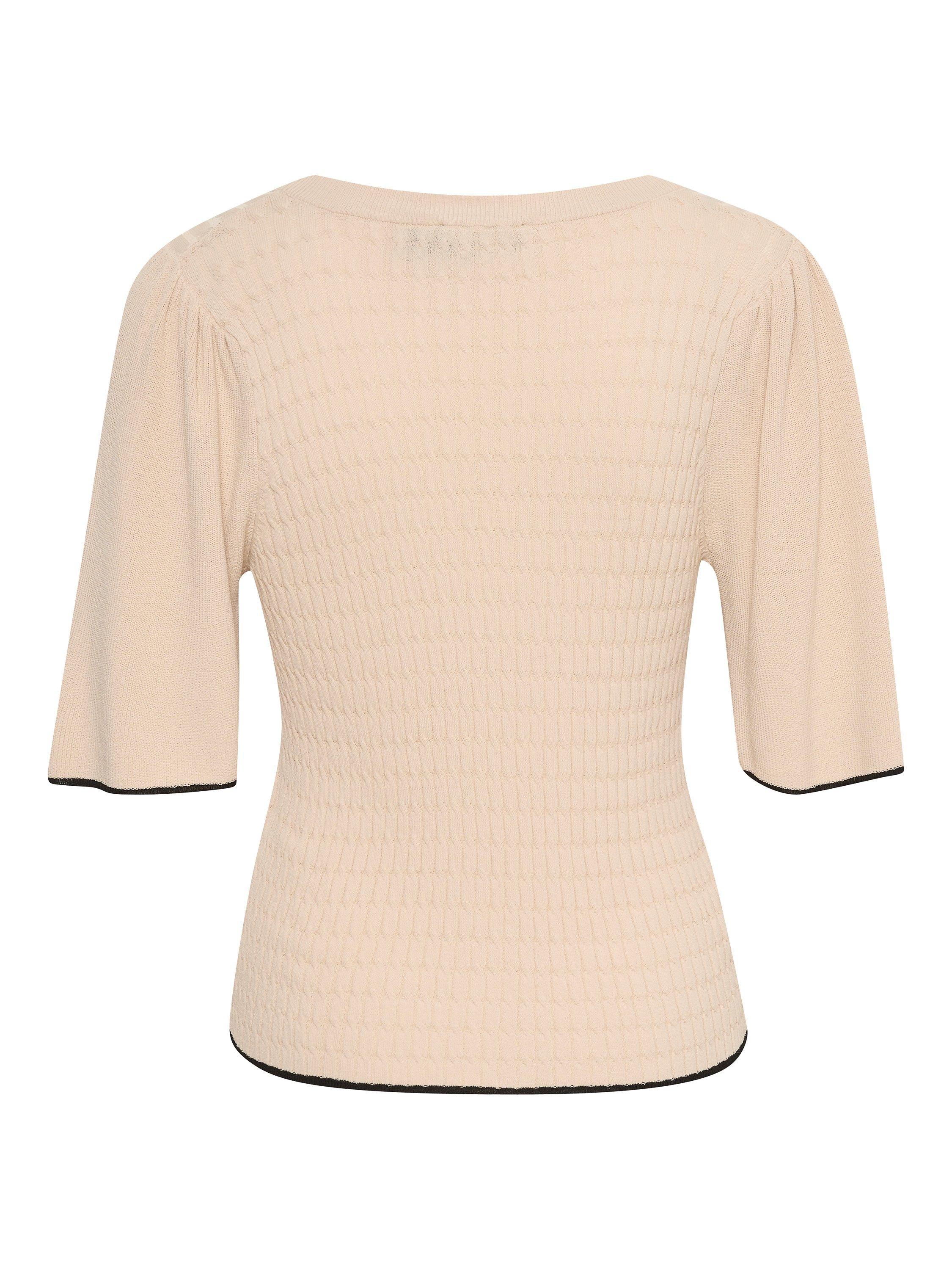 Product image 6 of 6, which shows Soaked In Luxury Adrianna Roll Neck Jumper, Sandshell, XL