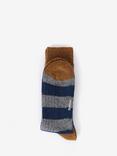 Barbour Houghton Stripe Socks, Asphalt/Navy