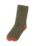 Barbour Houghton Socks, Olive/Burnt Orange