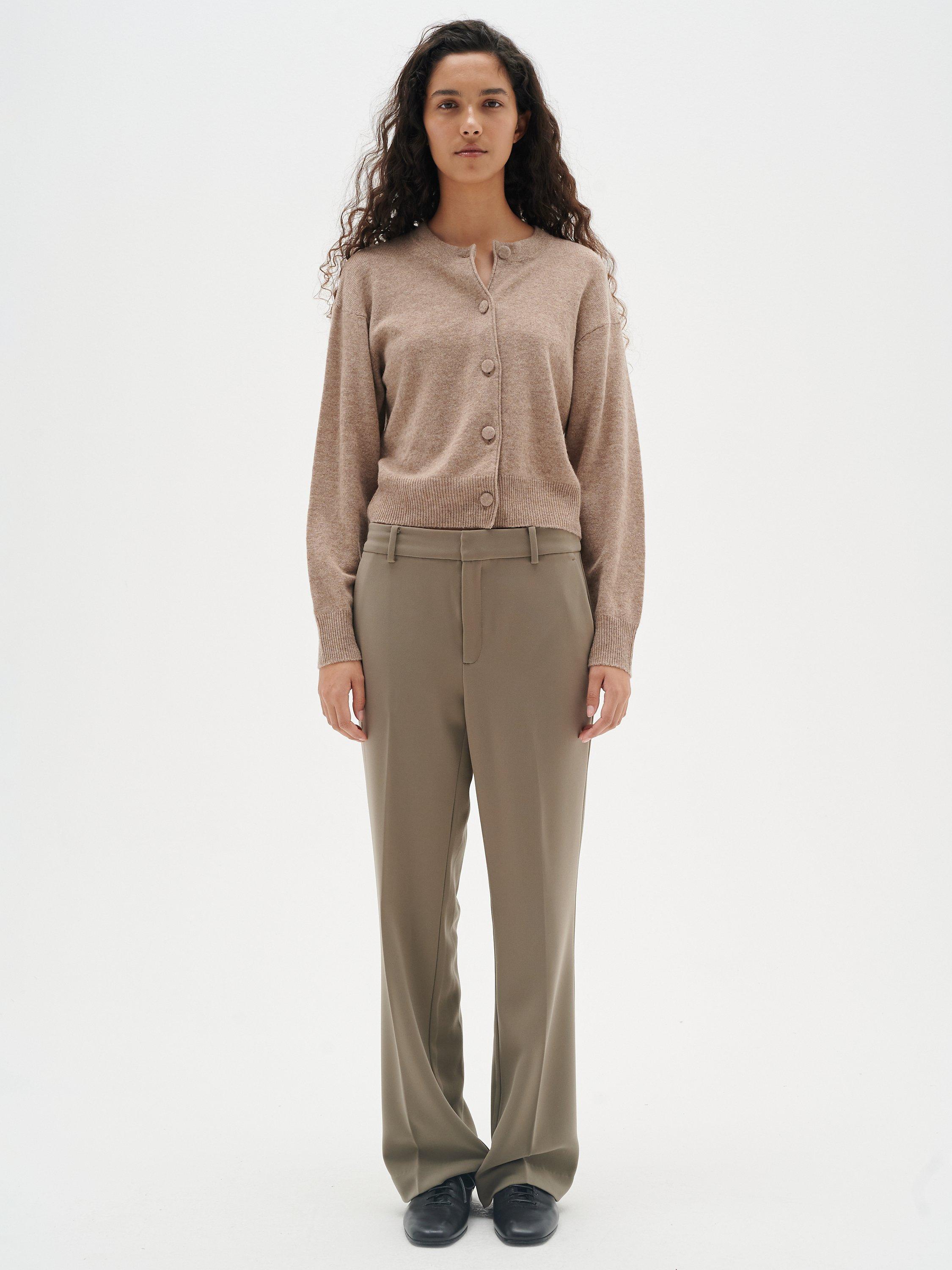 InWear Monika Cashmere Blend Cardigan, Mocha Grey Melange