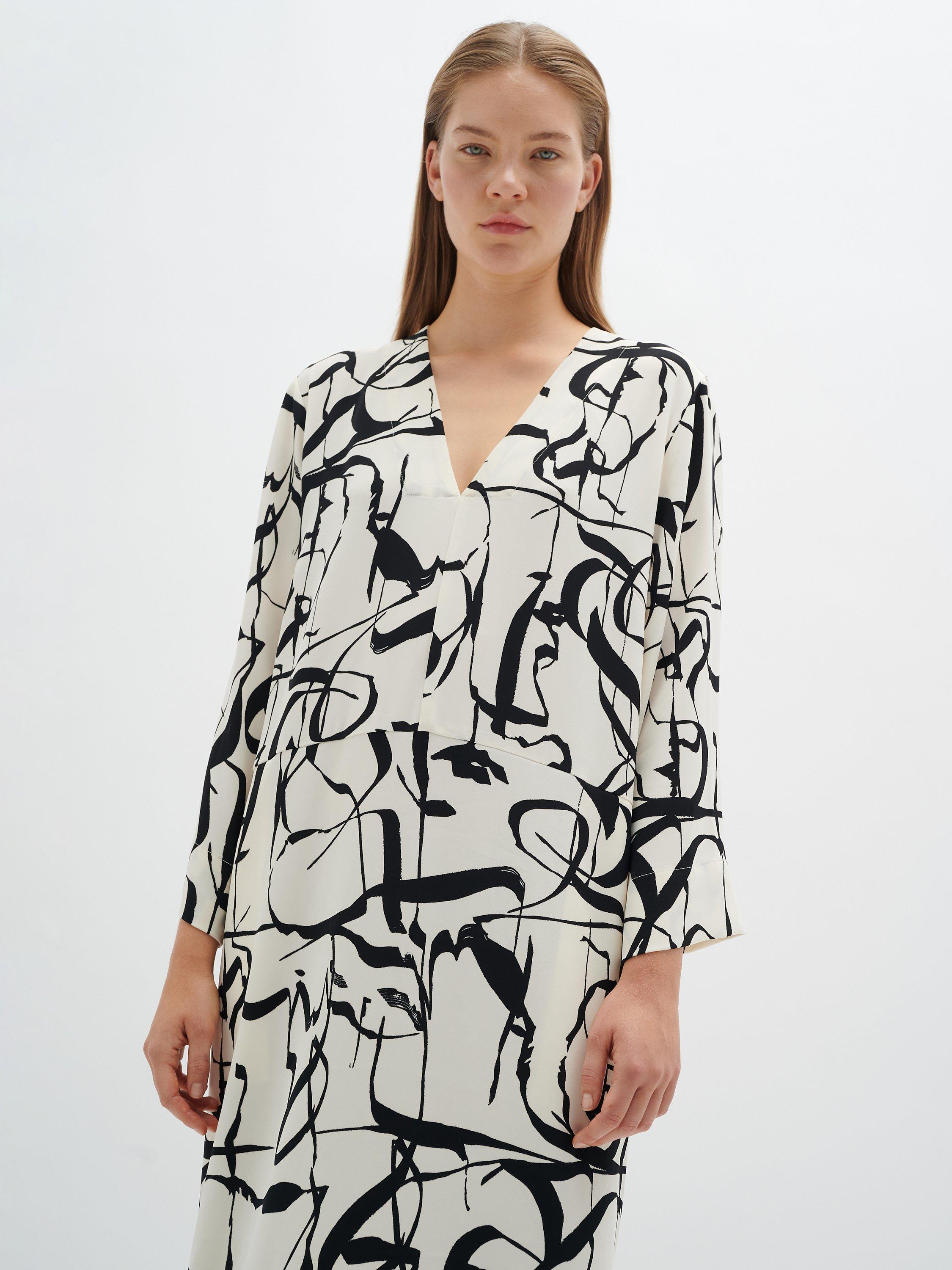 Product image 3 of 6, which shows Part Two Pailey Linen Tunic Dress, Poetic Scrible, 12
