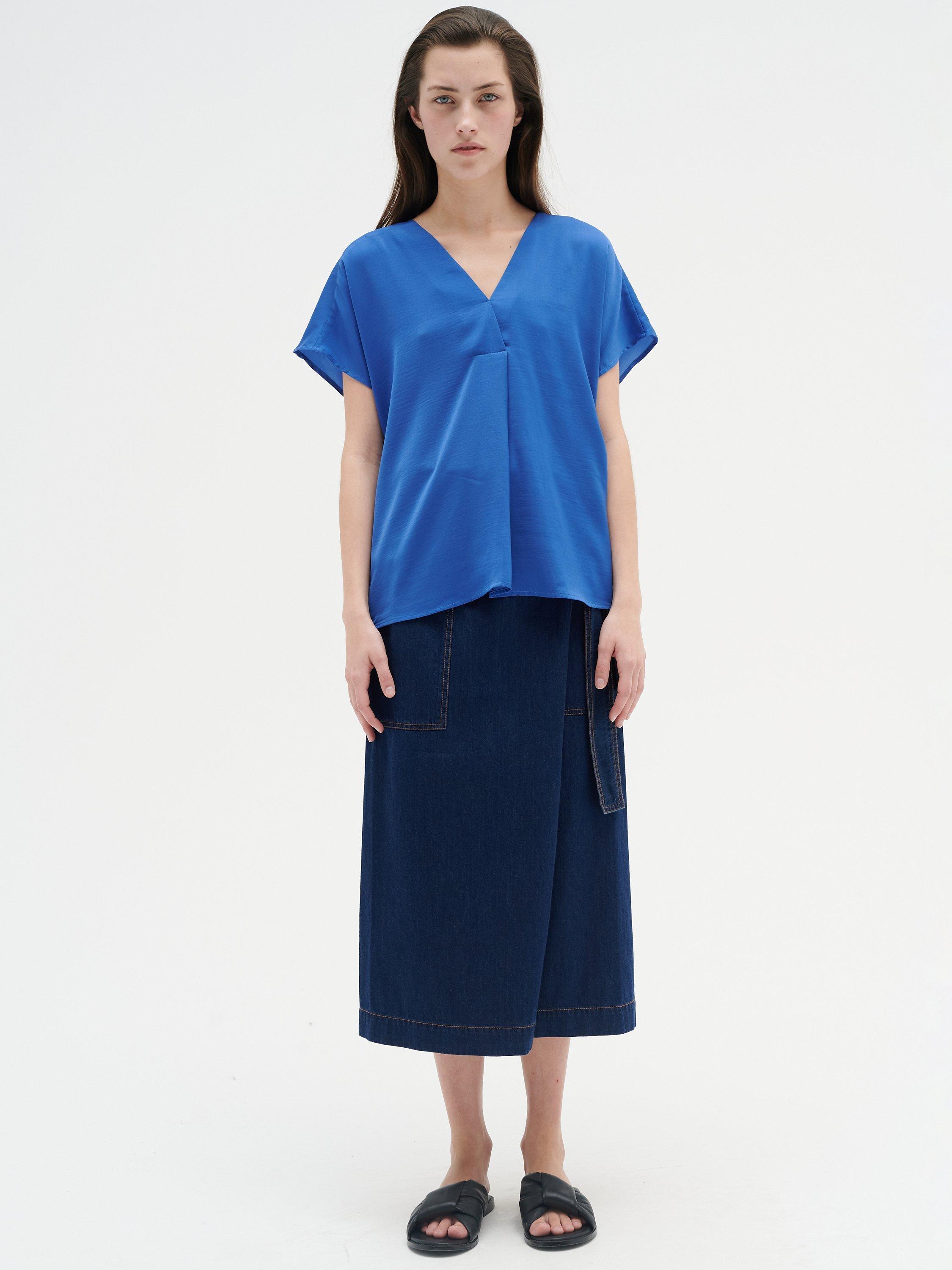 InWear Rinda Short Sleeve Blouse, Blue
