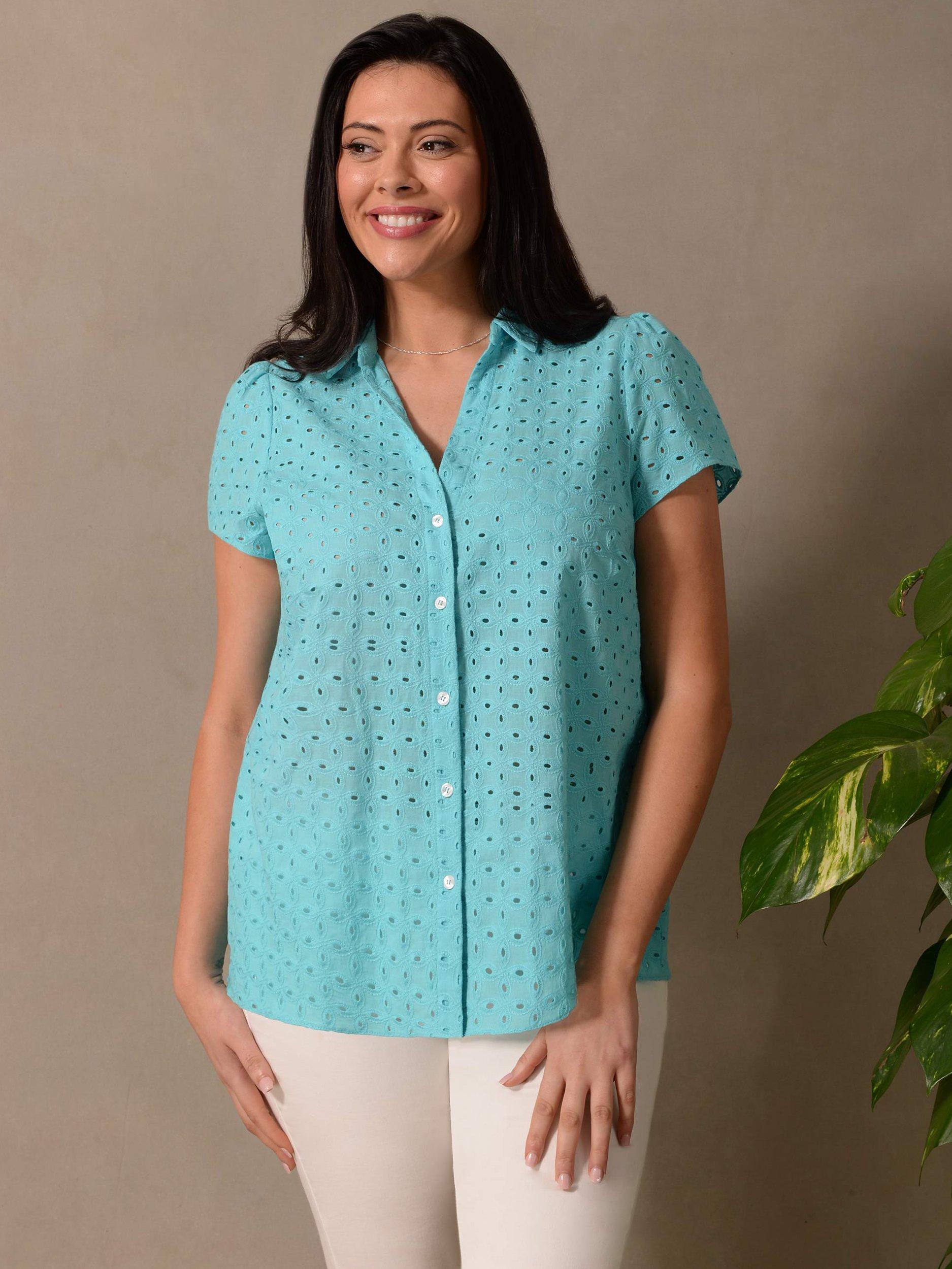Live Unlimited Curve Broderie Short Sleeve Shirt