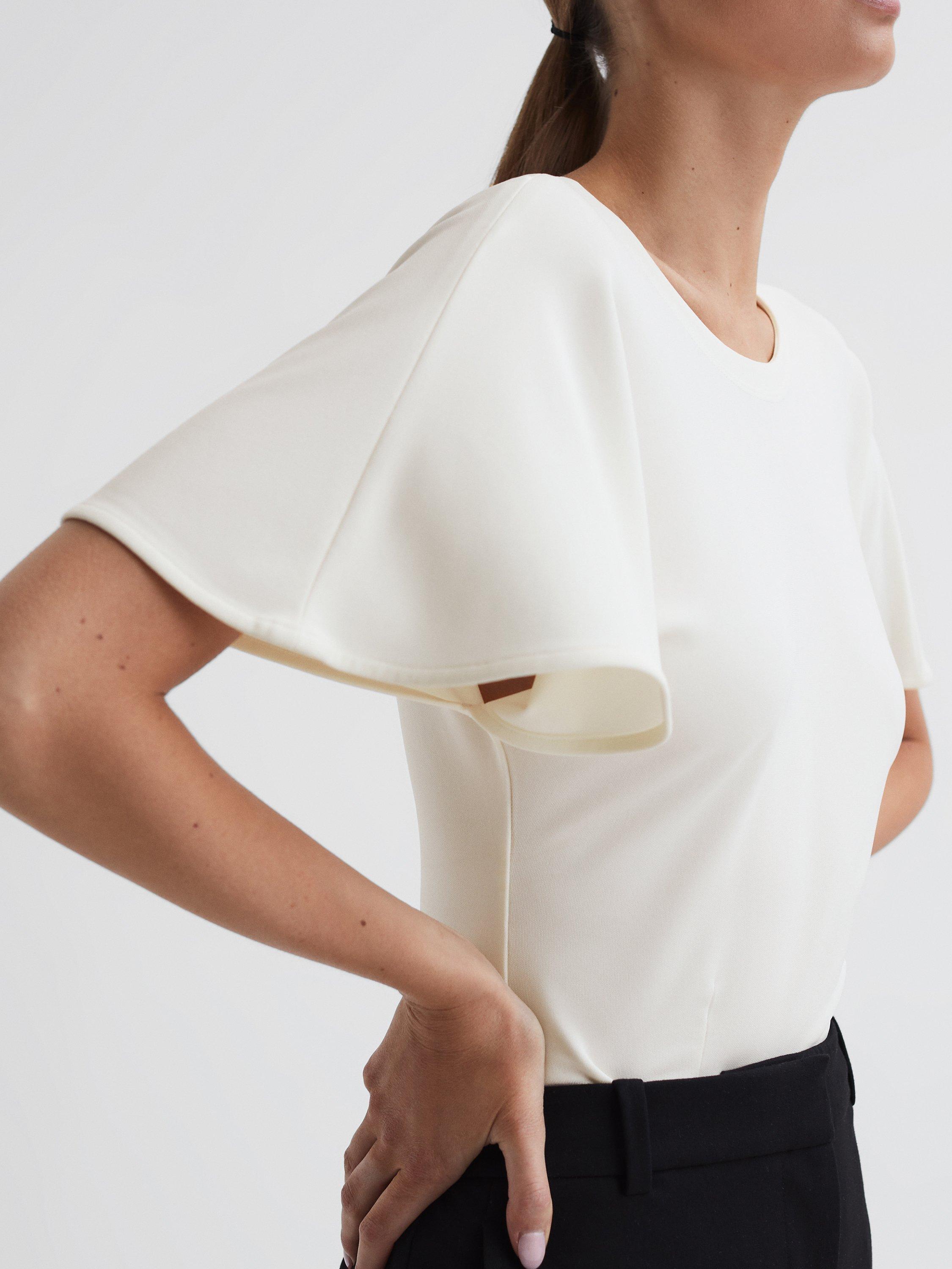 Reiss Connie Flowy Short Sleeve Top