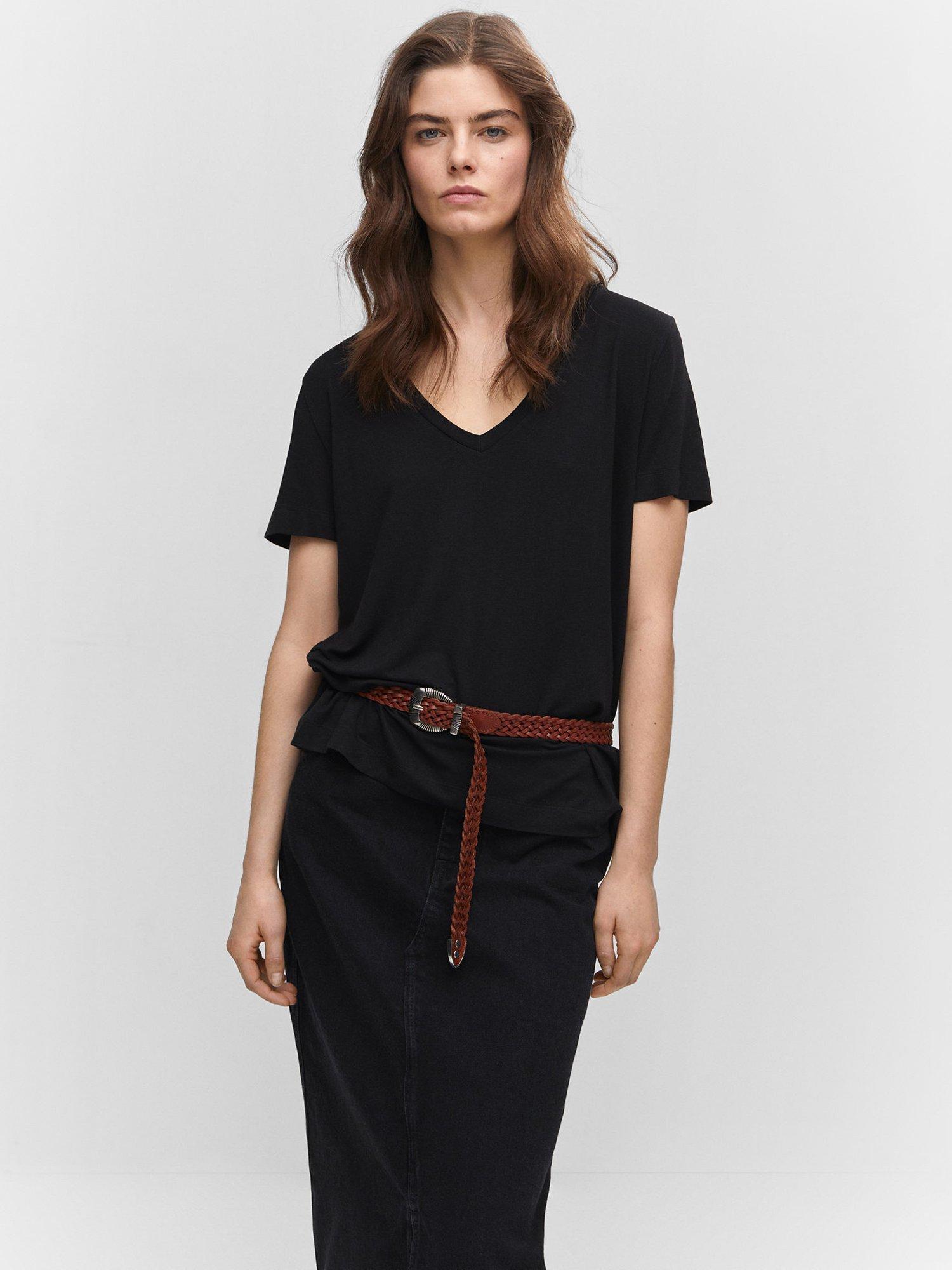 Mango Vispi V-Neck T-Shirt