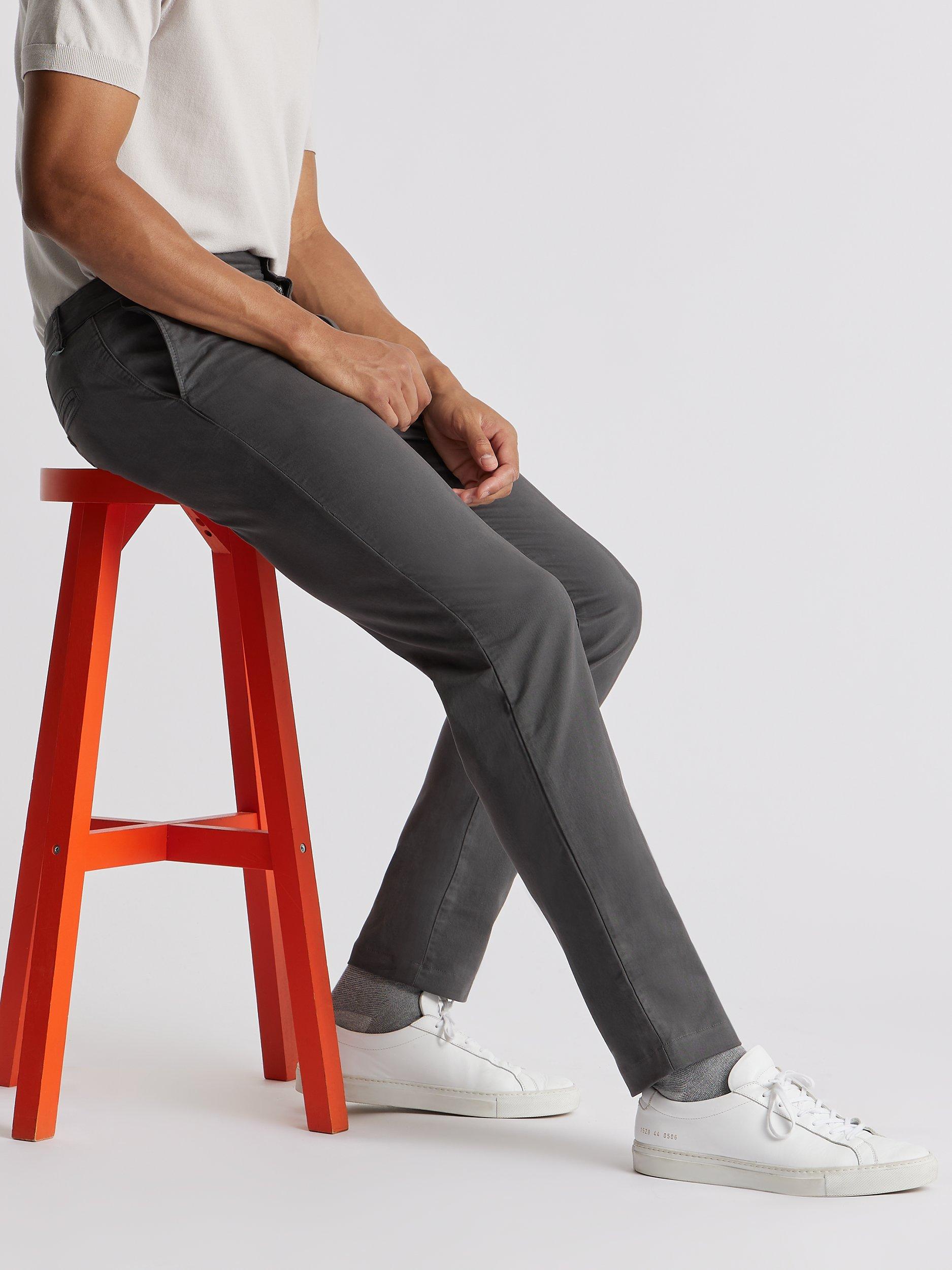 Product image 7 of 7, which shows SPOKE Heroes Cotton Blend Slim Thigh Chinos, Graphite, W30/L28