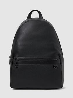 Reiss Drew Leather Backpack, Black