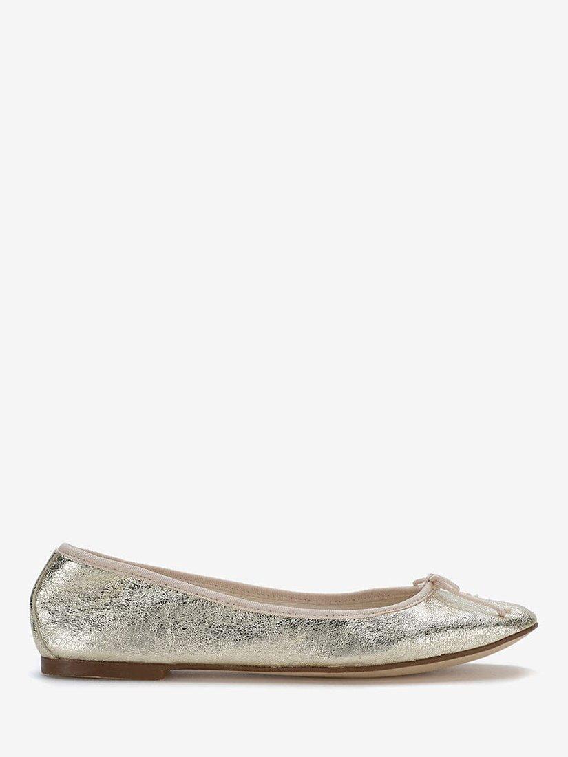 Mint Velvet Clara Ballet Pumps, Gold Gold