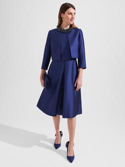 Hobbs Christie Silk Blazer, Royal Blue - view 2, Royal Blue
