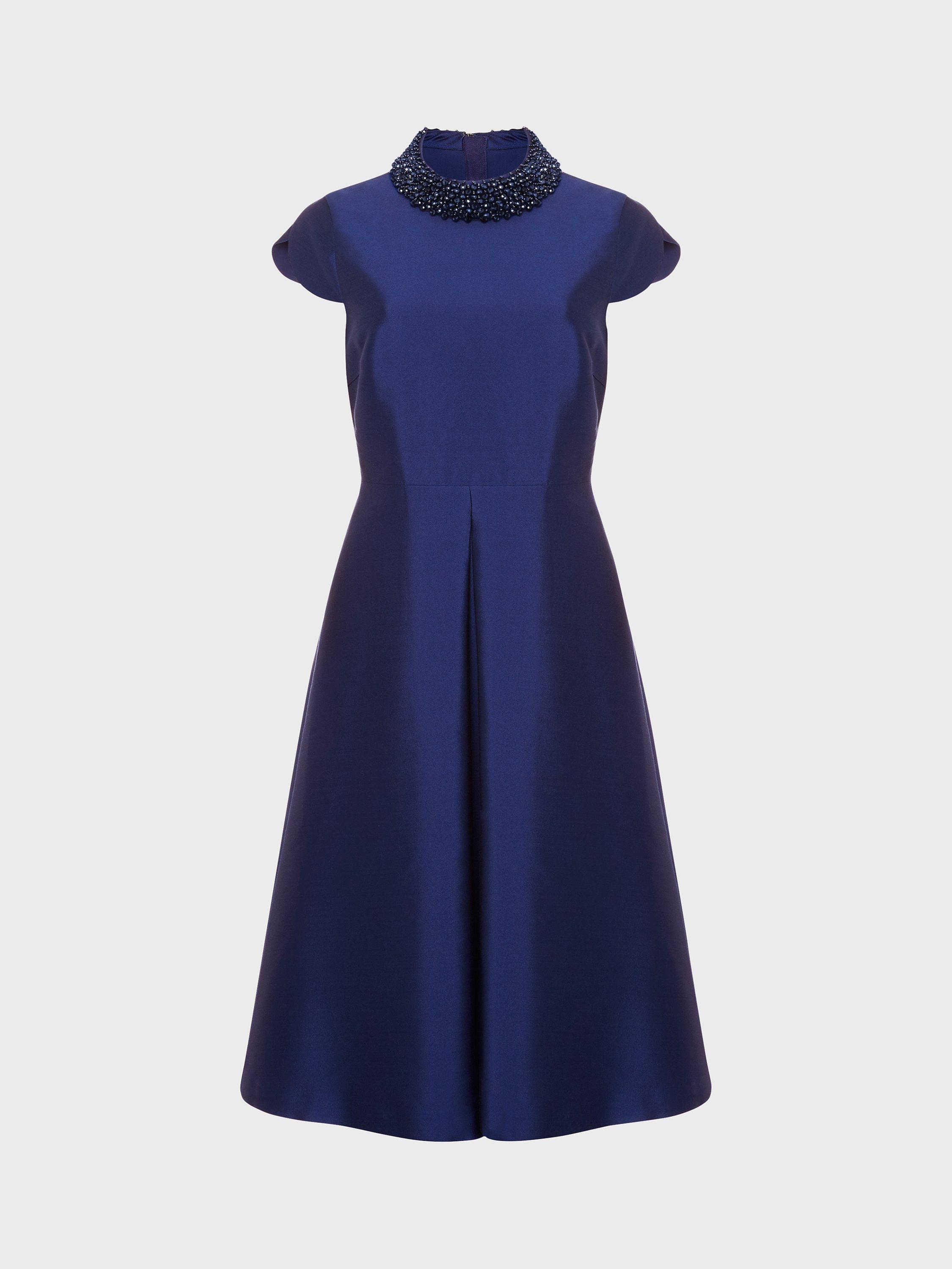 Hobbs Christie Midi Dress Royal Blue