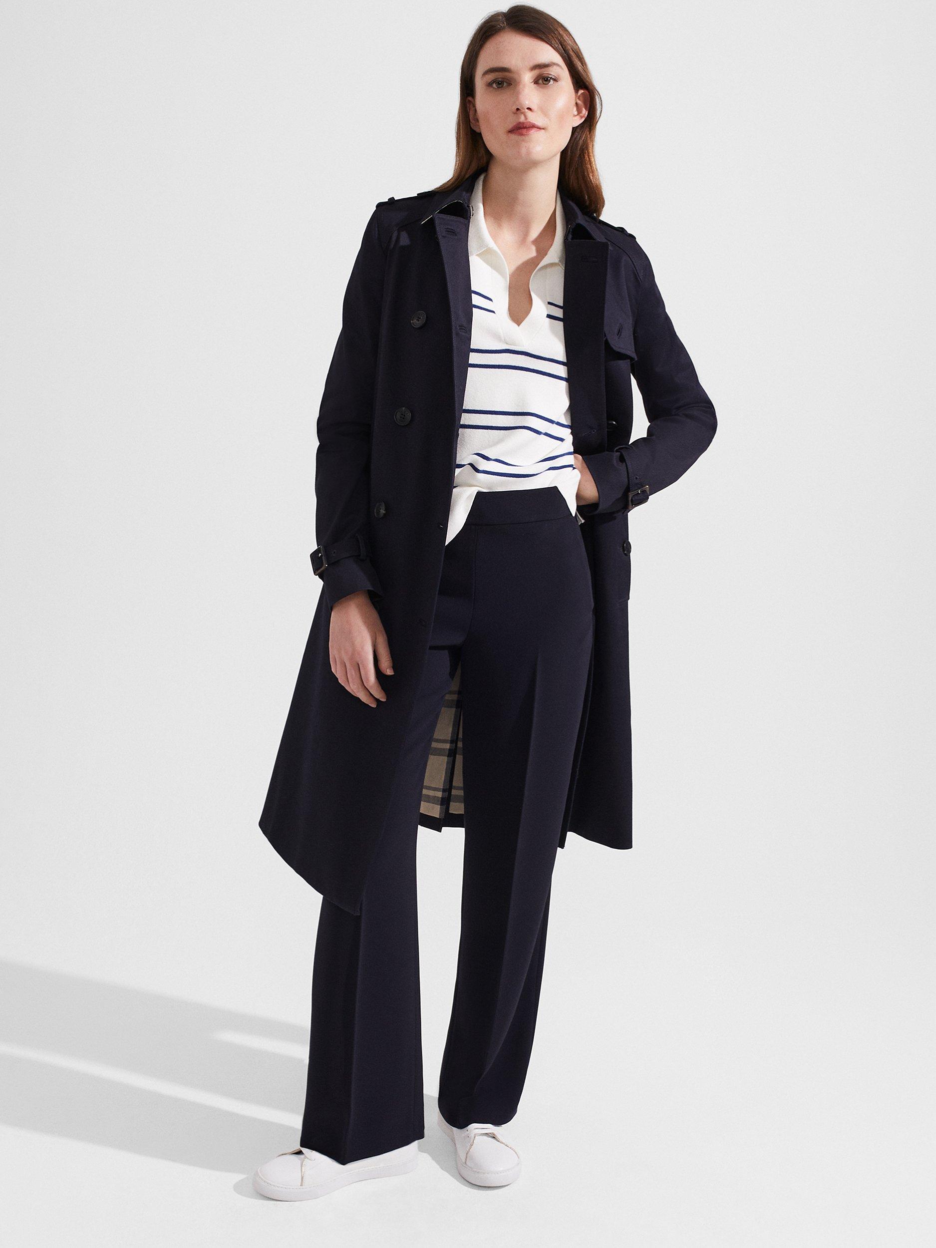 Hobbs Lisa Trench Coat, Navy
