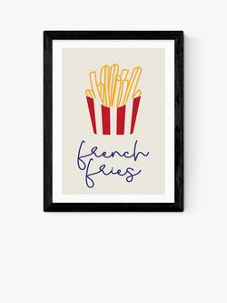 EAST END PRINTS Inoui 'French Fries' Framed Print, Black Frame