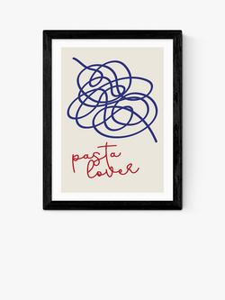 EAST END PRINTS Inoui 'Pasta Lover' Framed Print, Black Frame