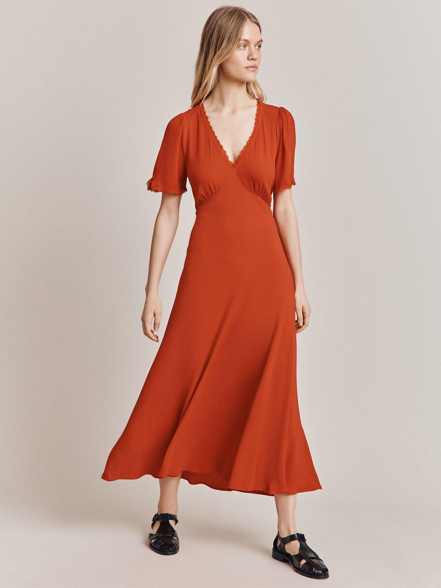 Ghost Victoria Crepe Maxi Dress, Poppy