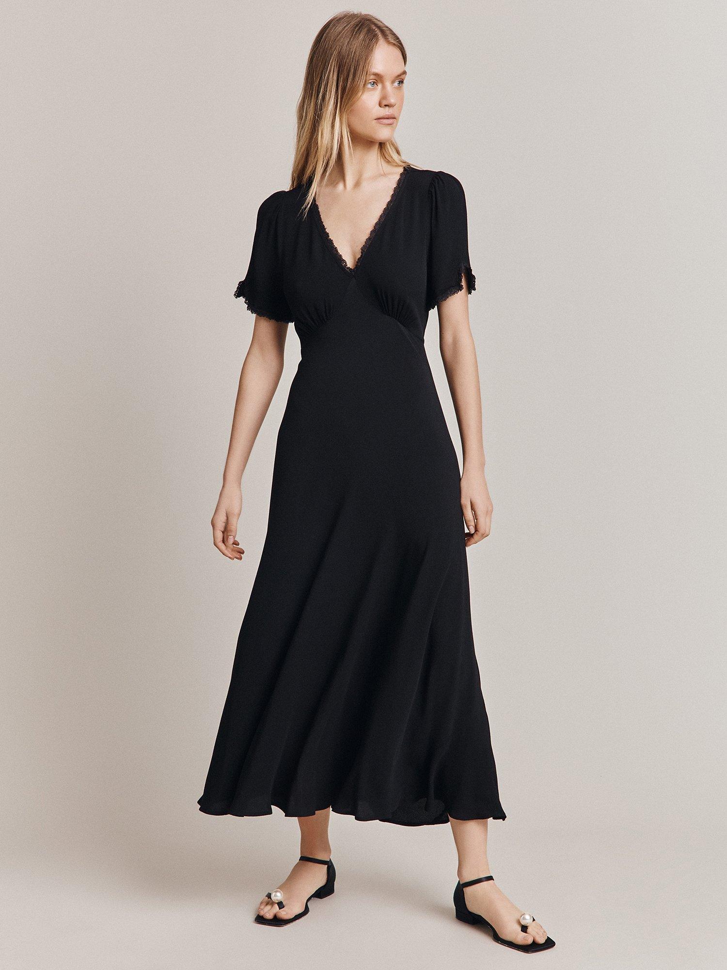 Ghost Victoria Crepe Maxi Dress, Black