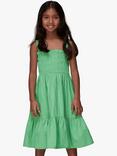 Whistles Kids' Penelope Cotton Sundress, Green