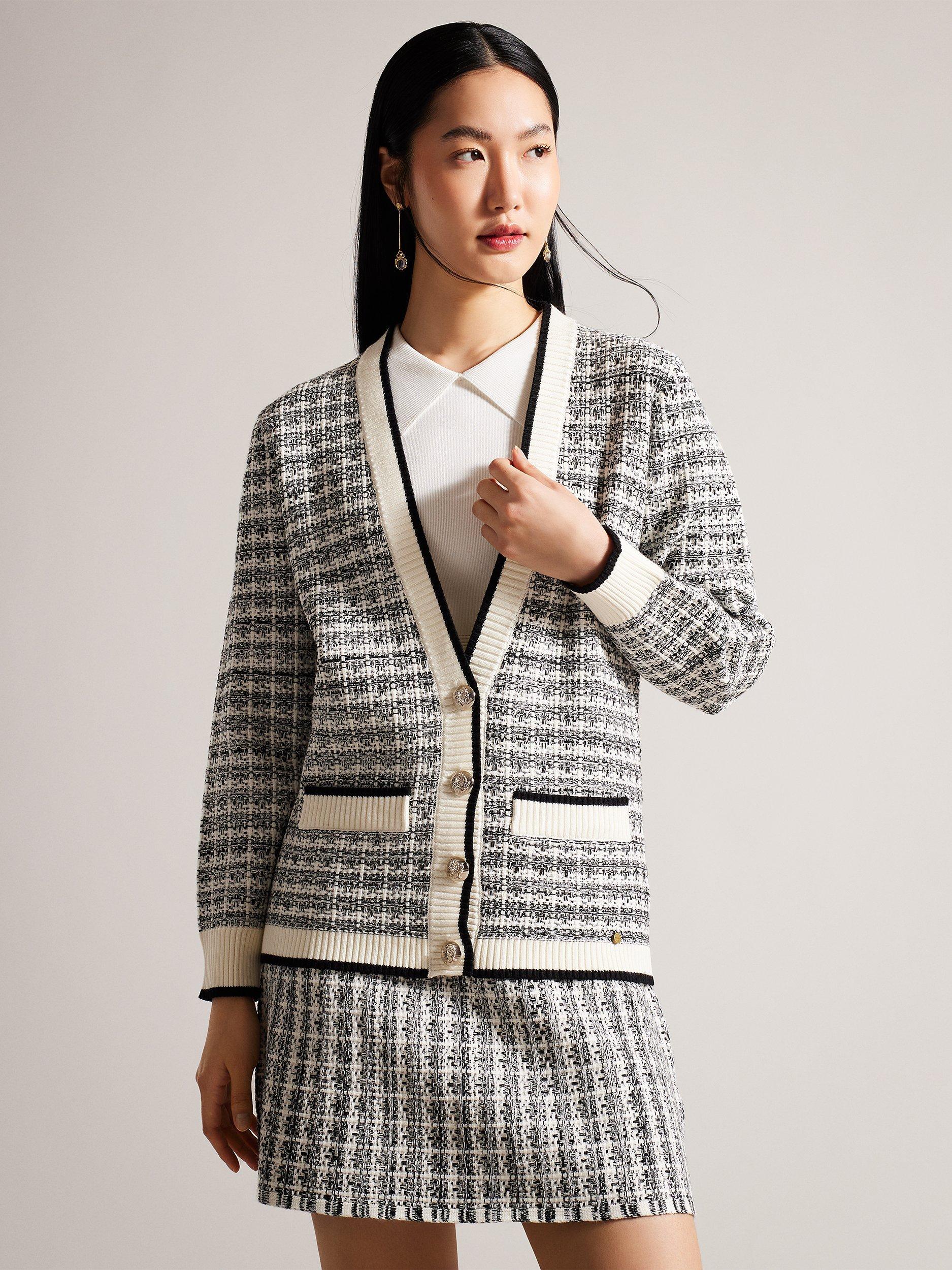 Ted Baker Carmein Check Easy Fit Cardigan, Multi
