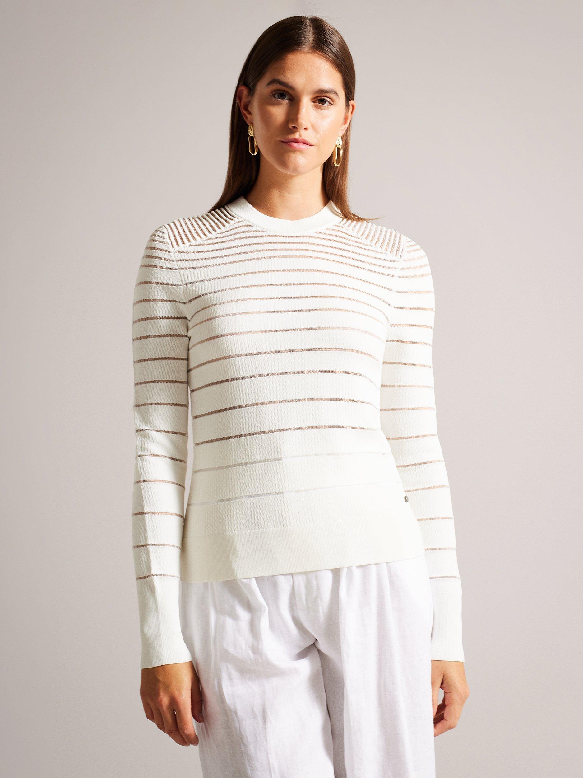 Ted Baker Beccar Crew Neck Jumper, White