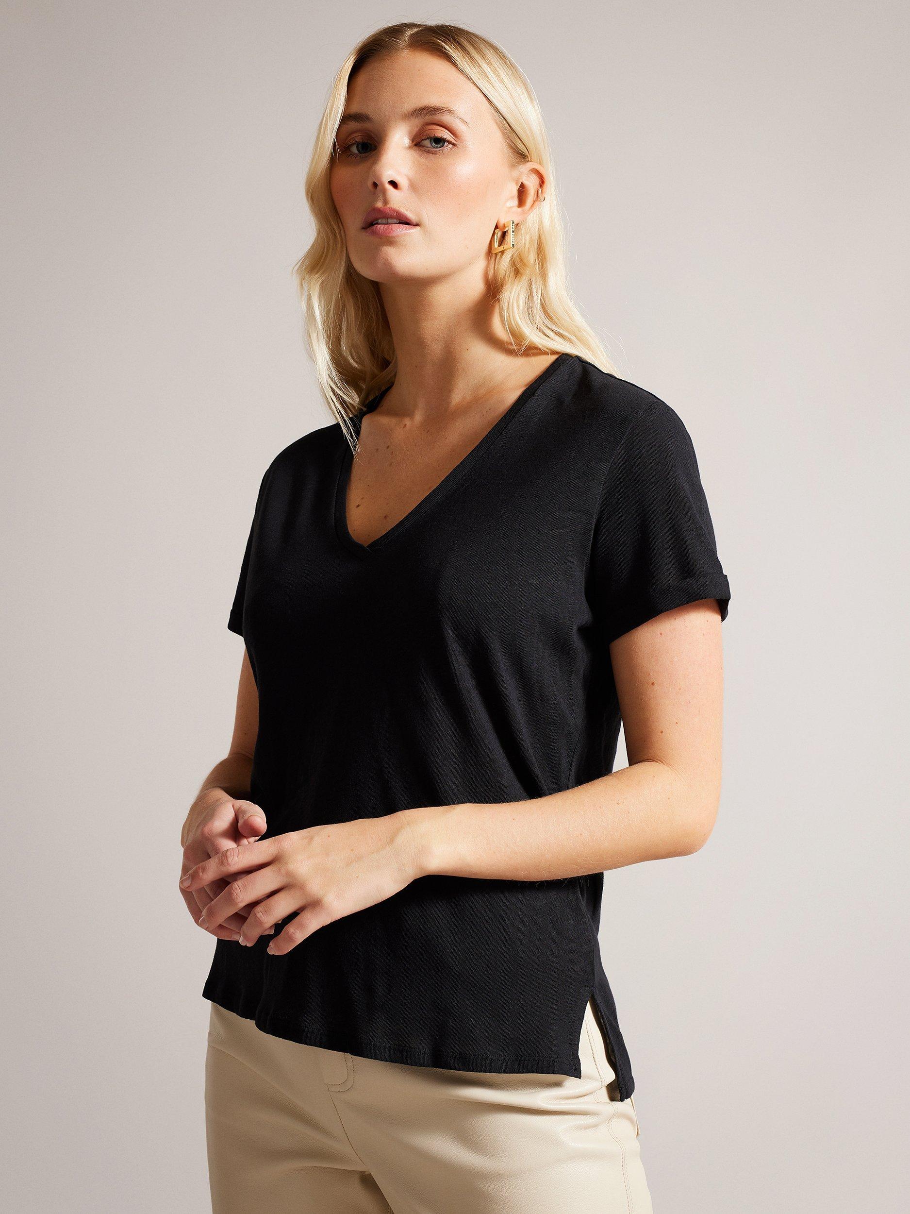 Ted Baker Laliita Linen Blend T-Shirt