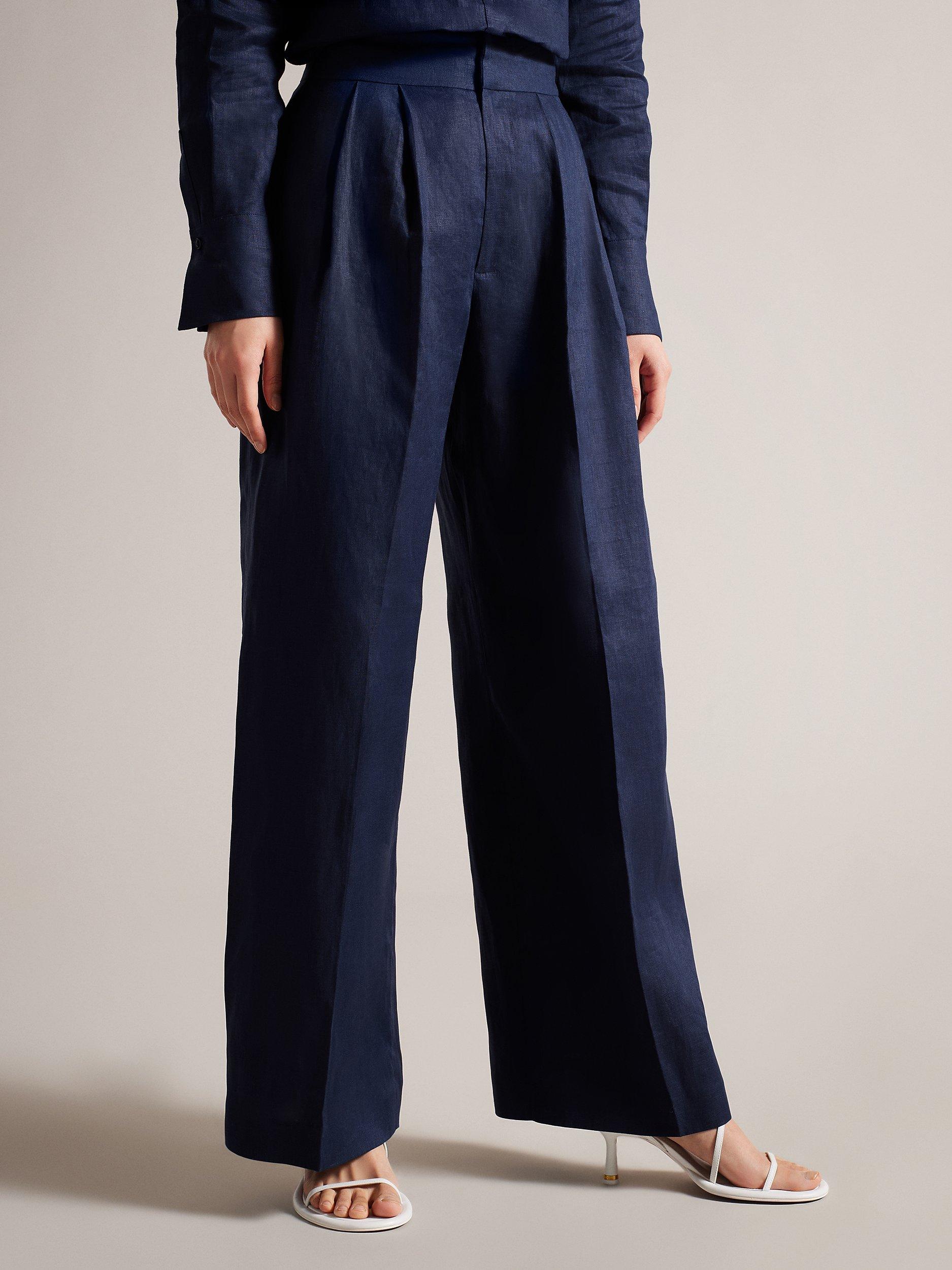 Ted Baker Lucihh Wide Leg Linen Trousers