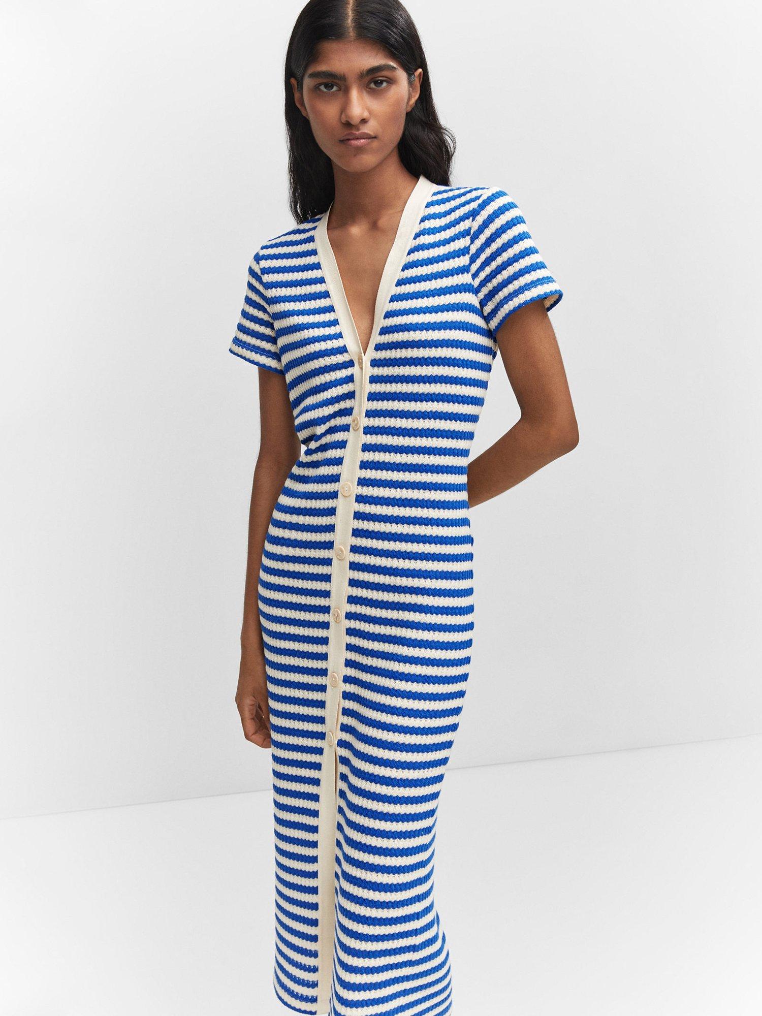 Mango Tuni Stripe Knit Dress