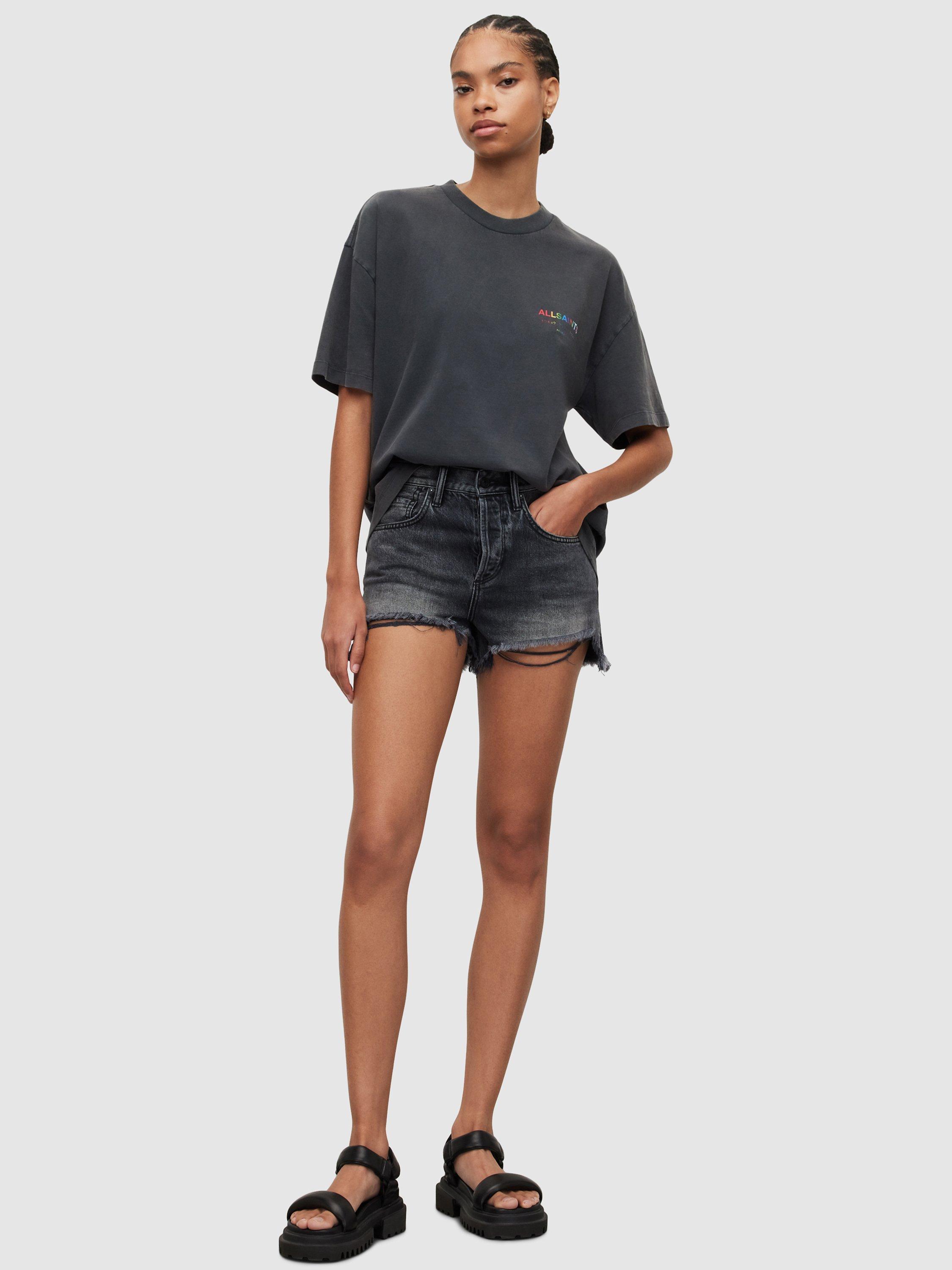 Product image 8 of 11, which shows AllSaints Underground Pride Crew Neck T-Shirt, Washed Black, L