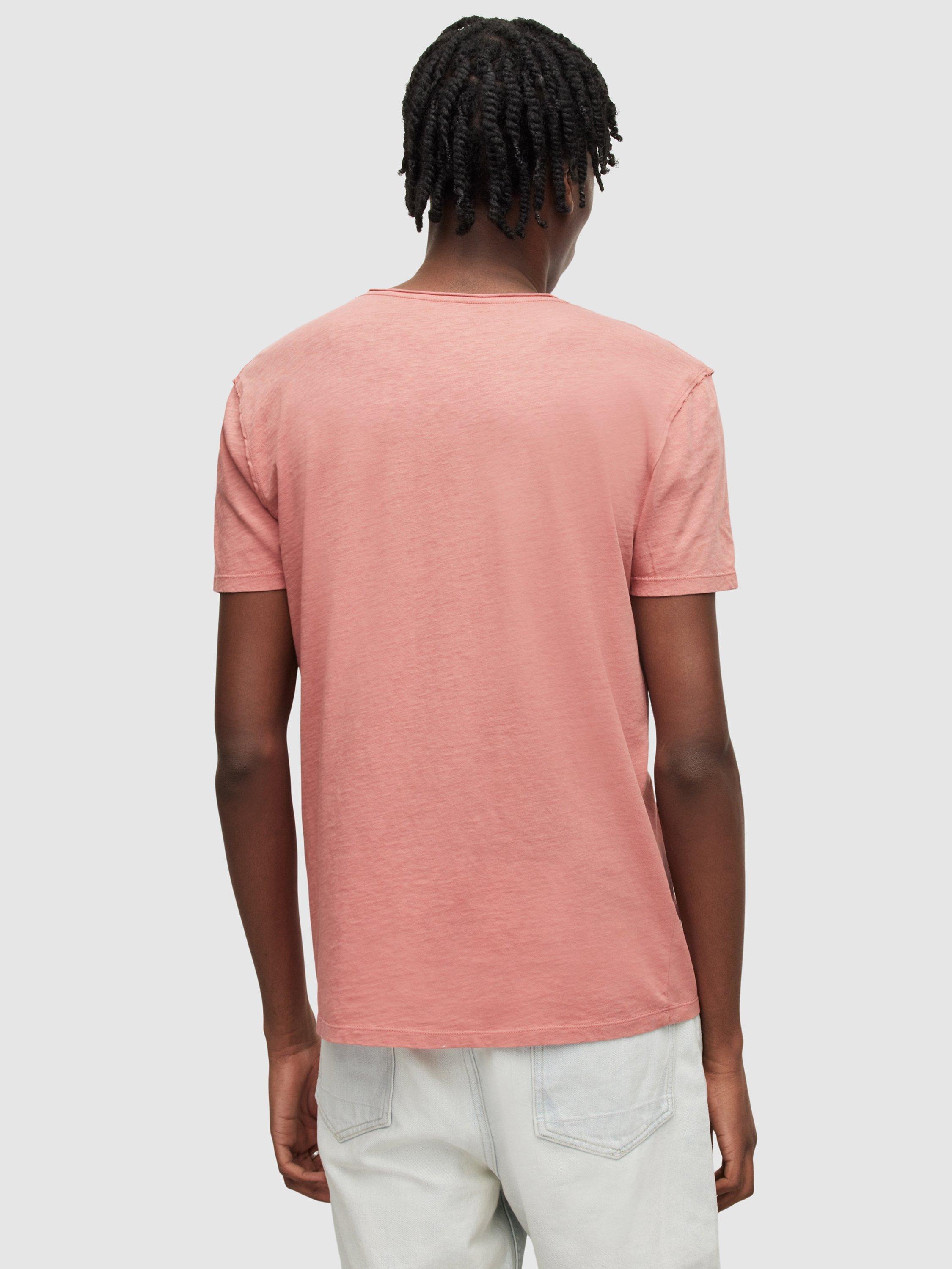 AllSaints Figure Crew T-Shirt, Salmon Pink, XS