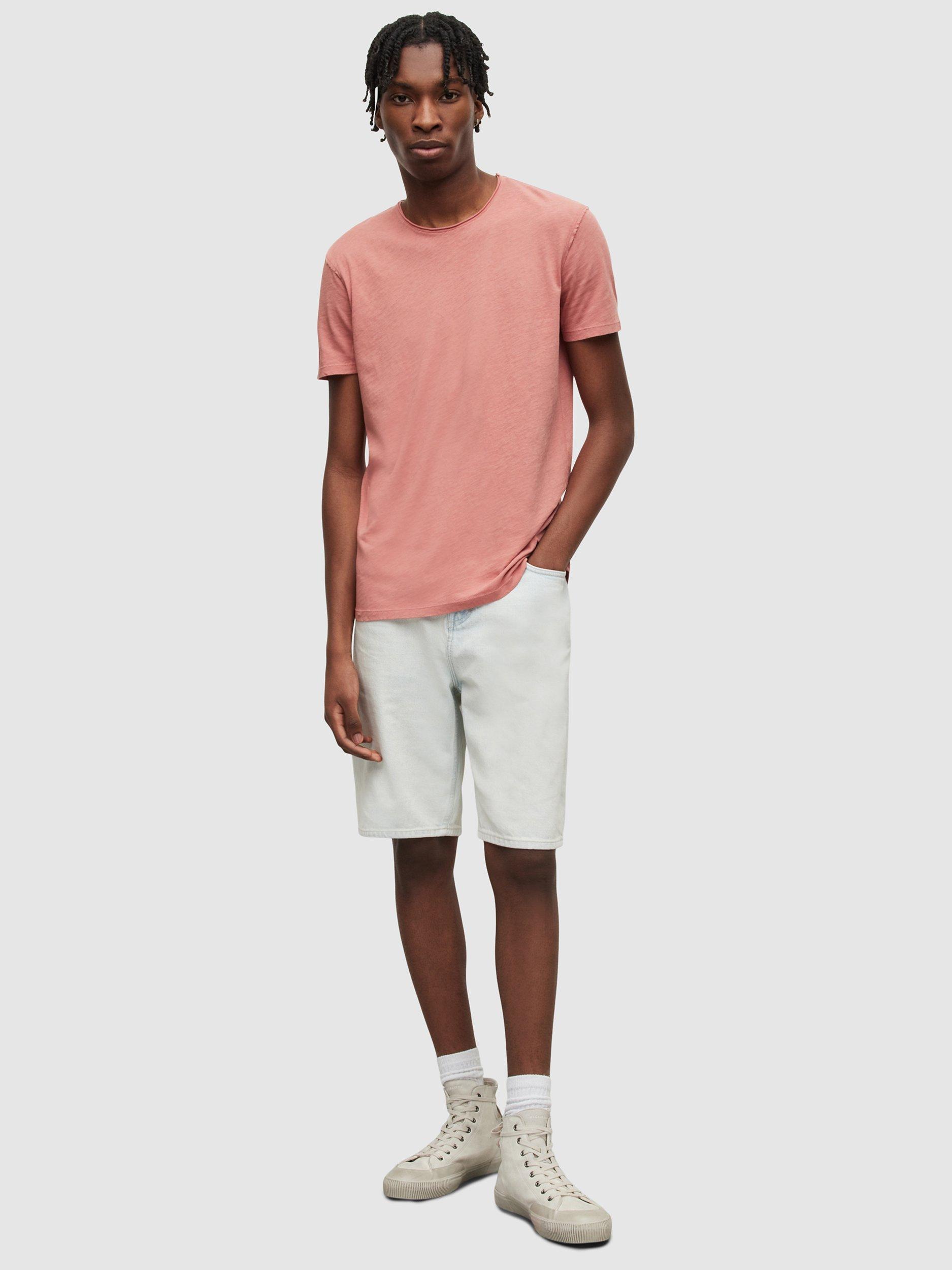 AllSaints Figure Crew T-Shirt, Salmon Pink, XS