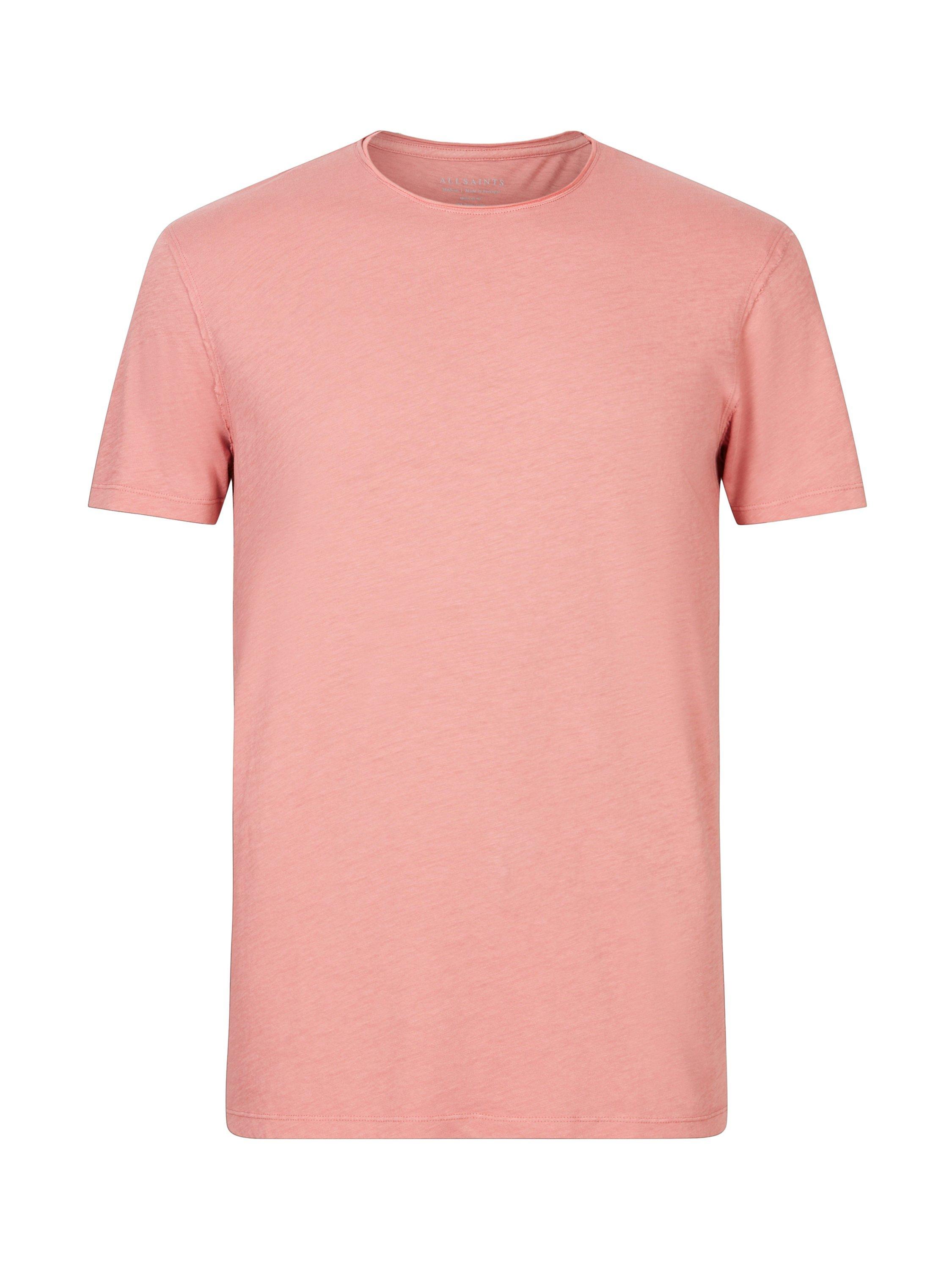 AllSaints Figure Crew T-Shirt, Salmon Pink, XS