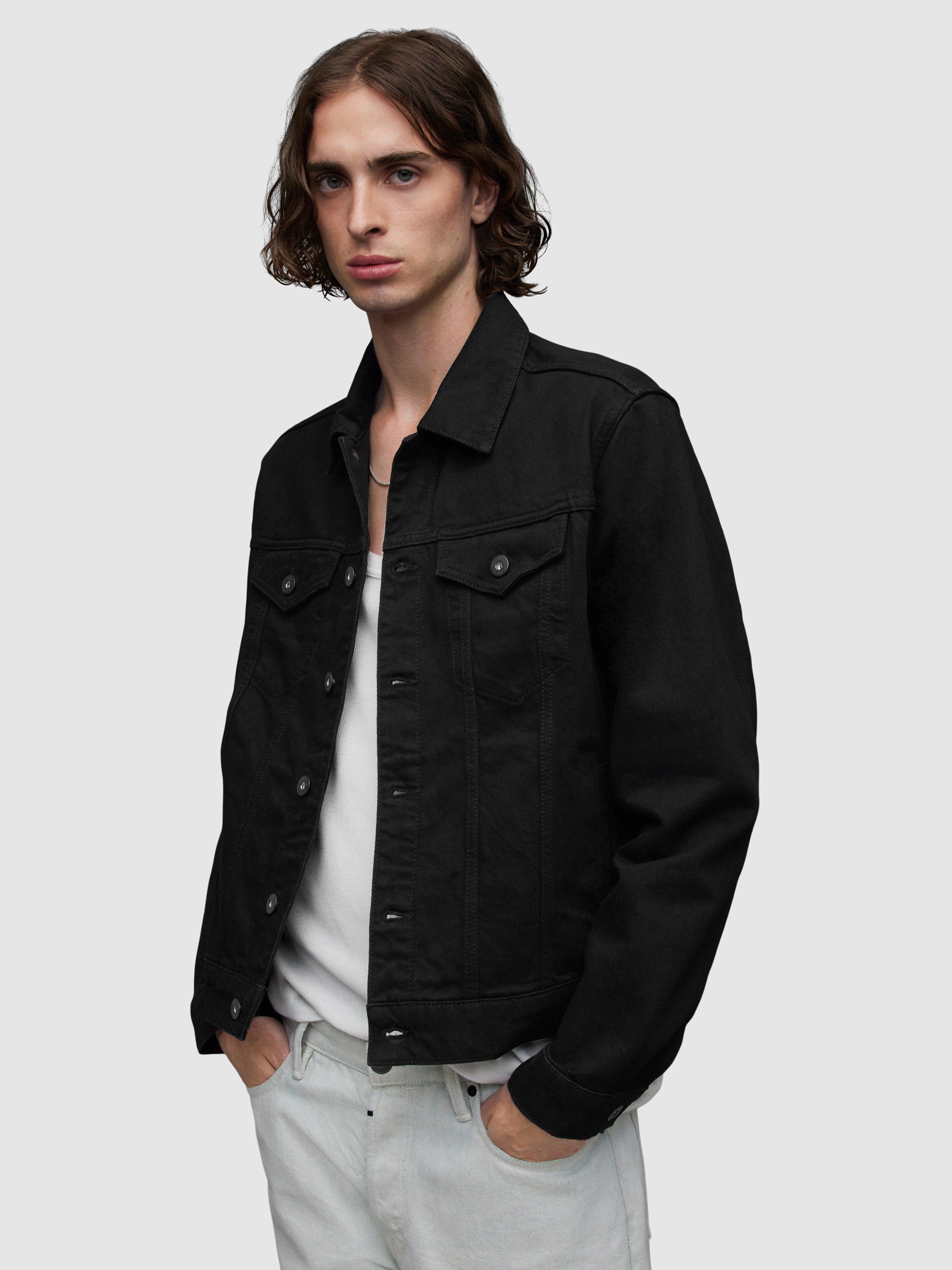 AllSaints Hebden Denim Jacket, Jet Black