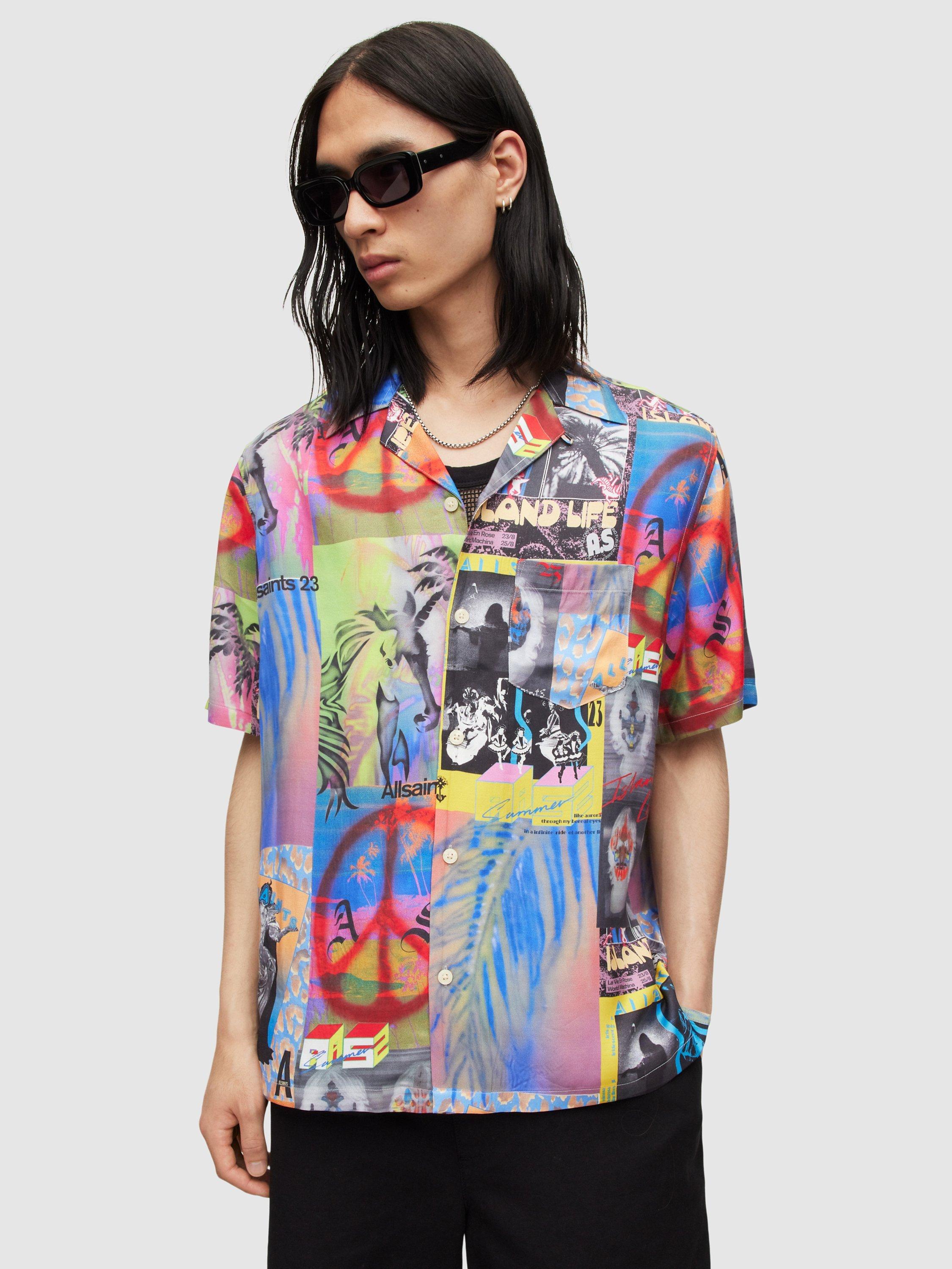 AllSaints Karnival Short Sleeve Shirt, Multi