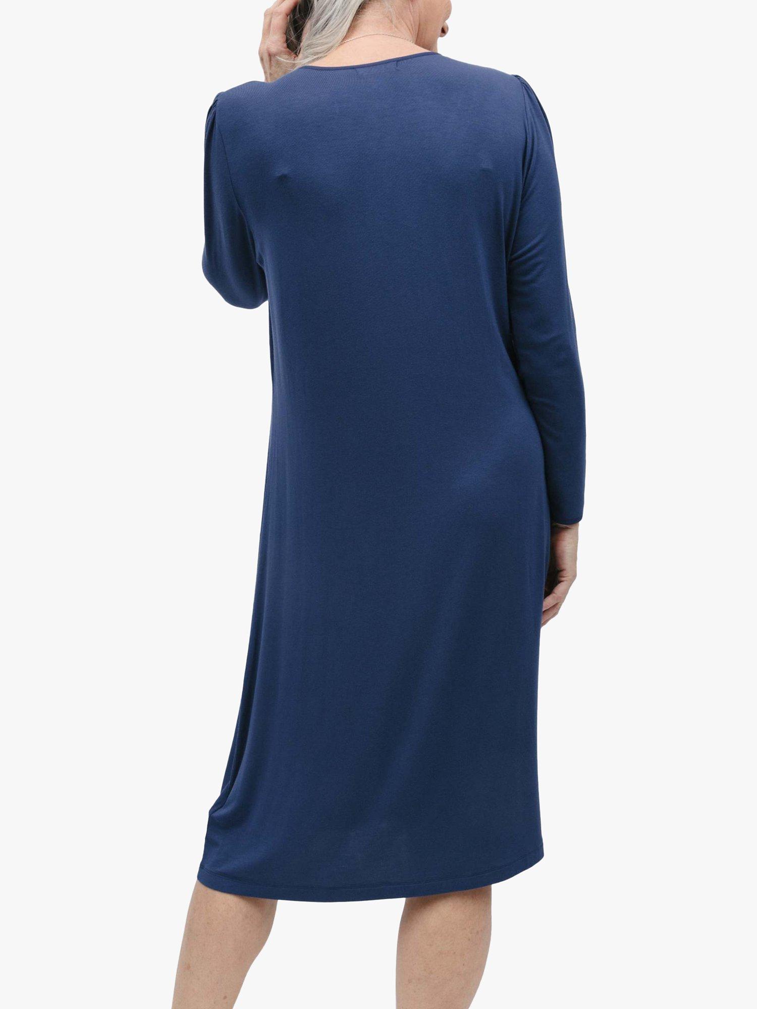 Product image 2 of 4, which shows Nora Rose by Cyberjammies Winnie Jersey Nightdress, Navy, 12