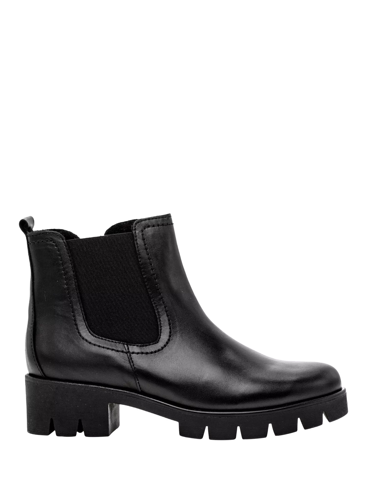 Gabor Bodo Leather Chunky Chelsea Boots Black