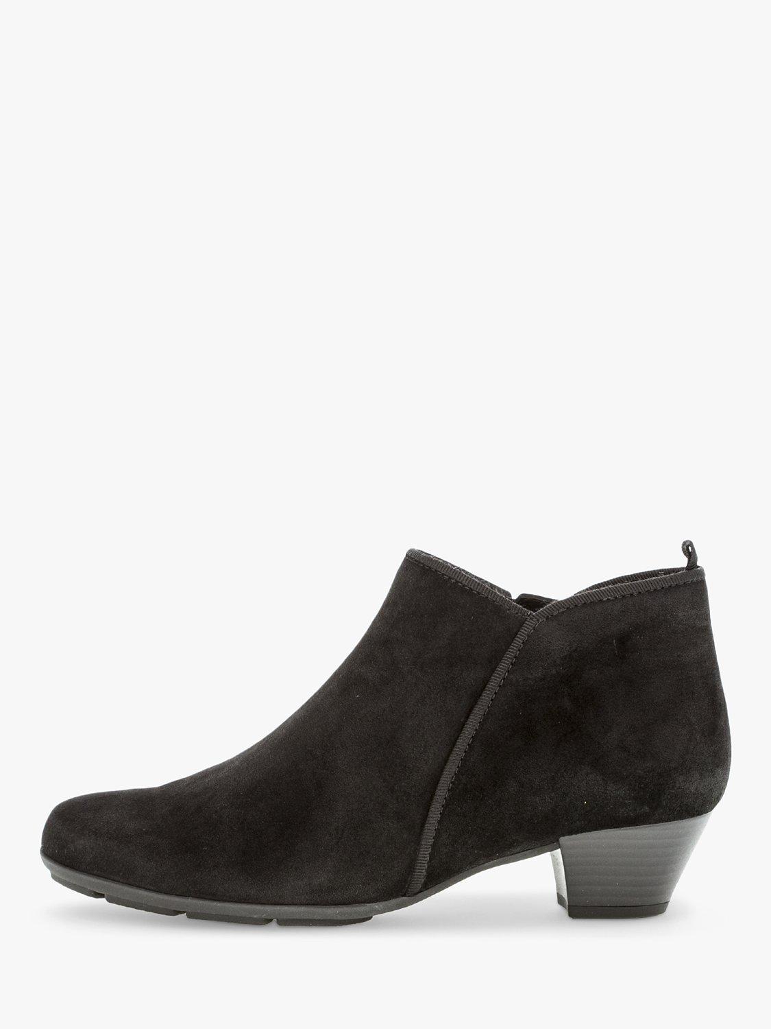 Gabor Trudy Suede Ankle Boots Black