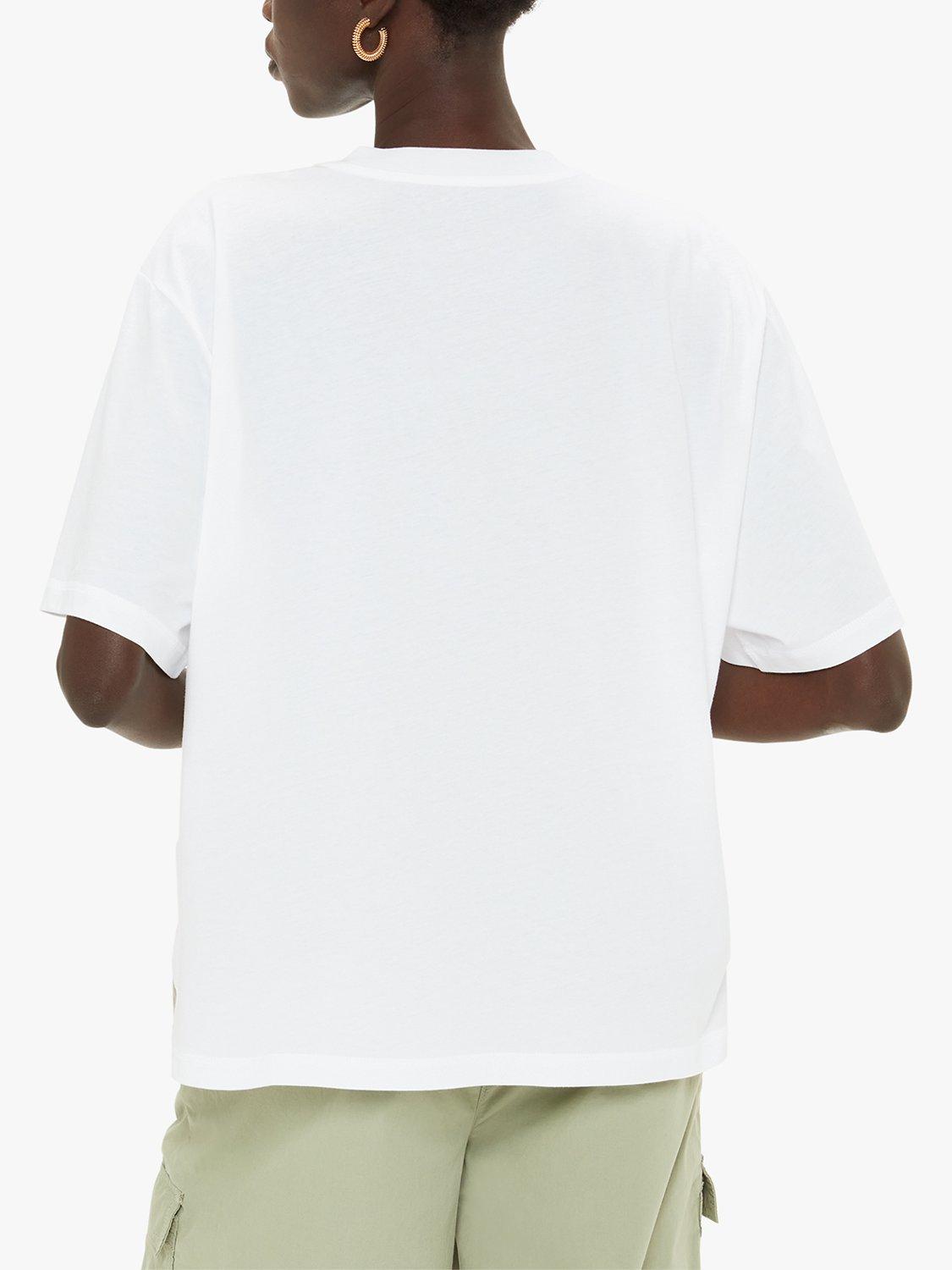 Product image 2 of 5, which shows Whistles Boyfriend Oversized T-Shirt, White, XS