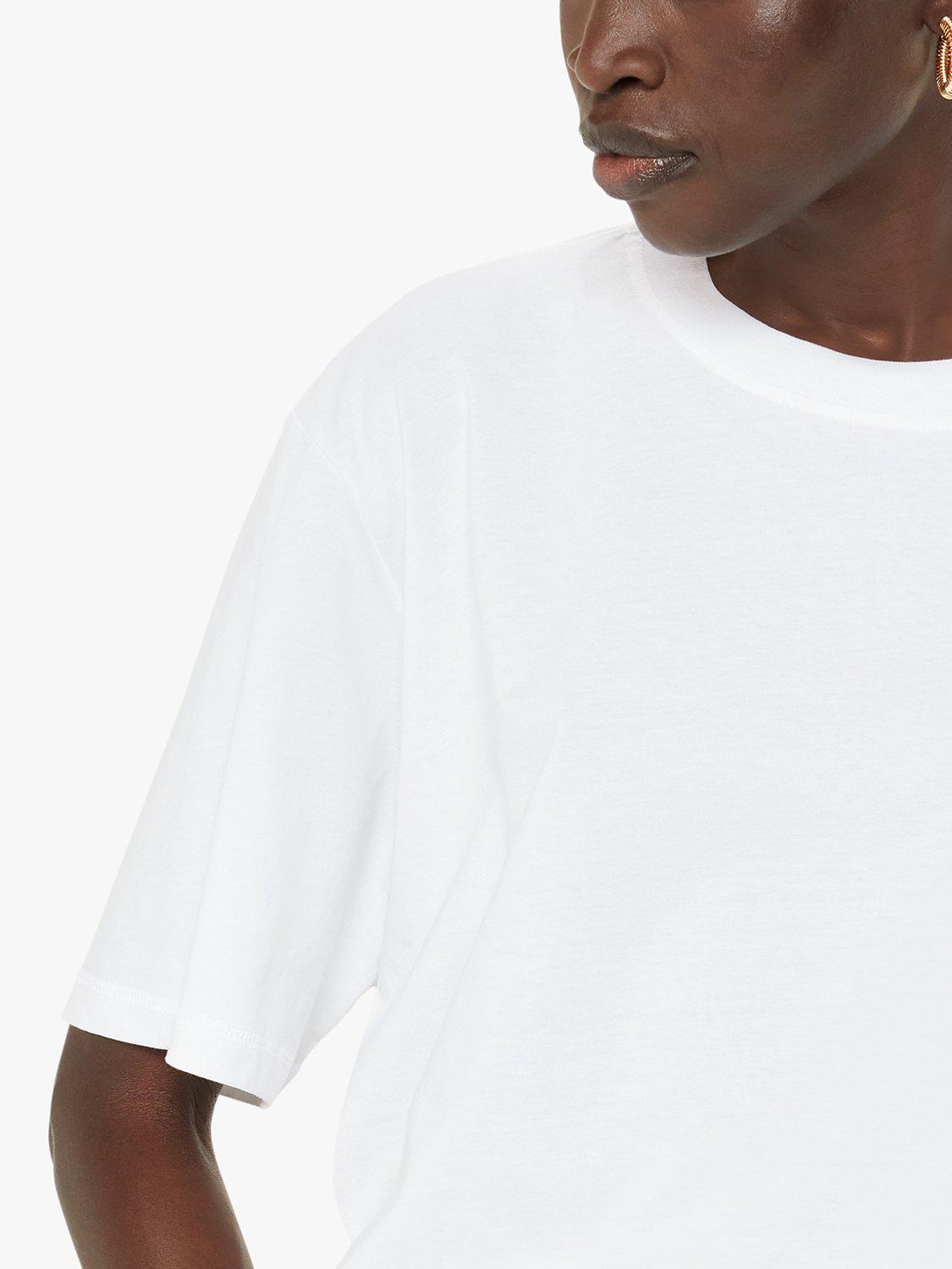 Product image 4 of 5, which shows Whistles Boyfriend Oversized T-Shirt, White, XS