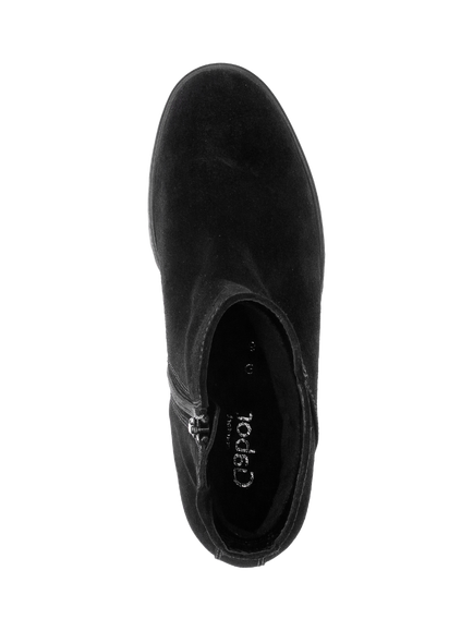 Gabor Delight Wide Fit Suede Ankle Boots - view 2, Black