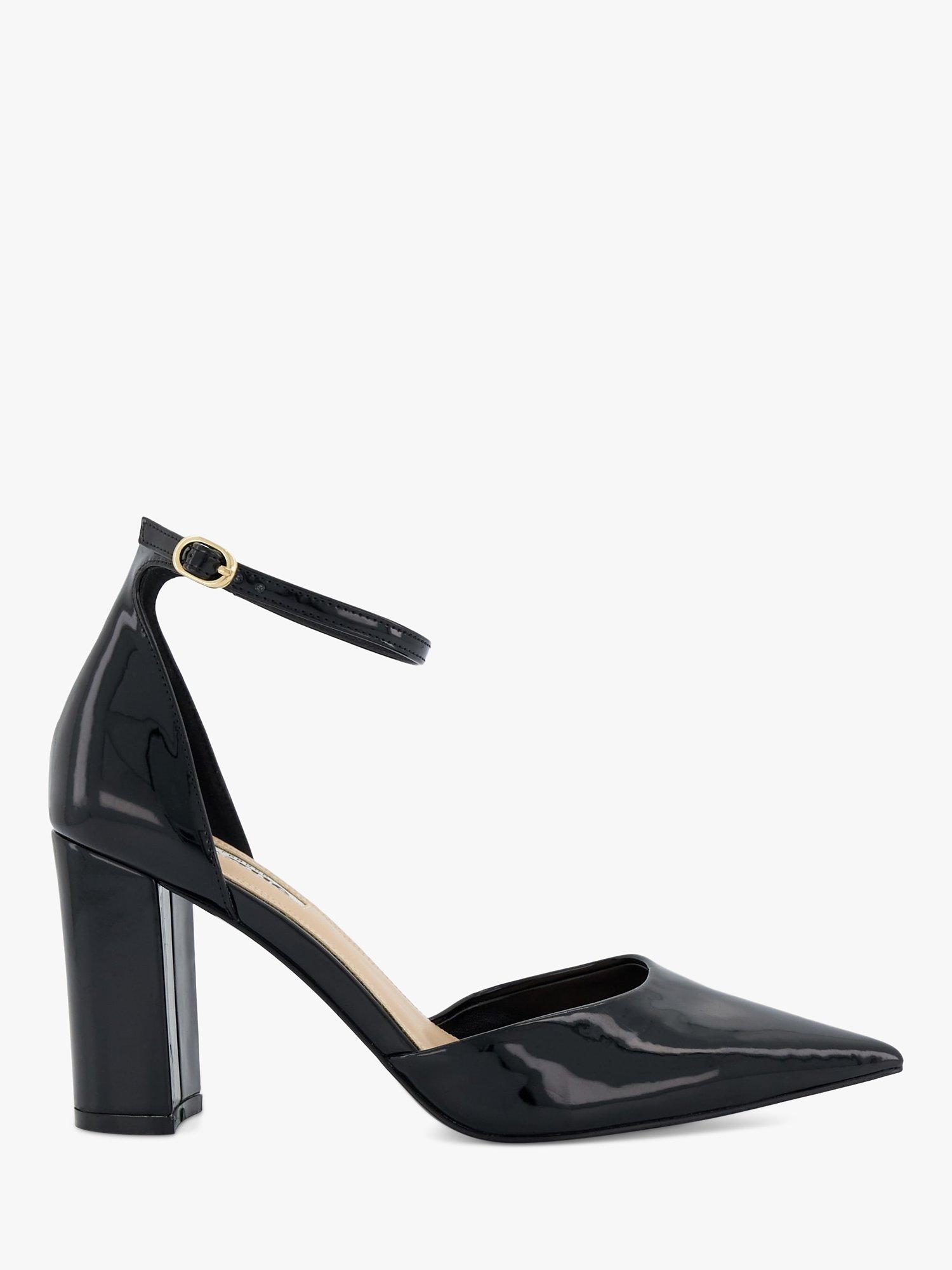 Dune Cabernet Two Part Court Shoes, Black
