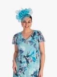 chesca Feather Fascinator, Turquoise