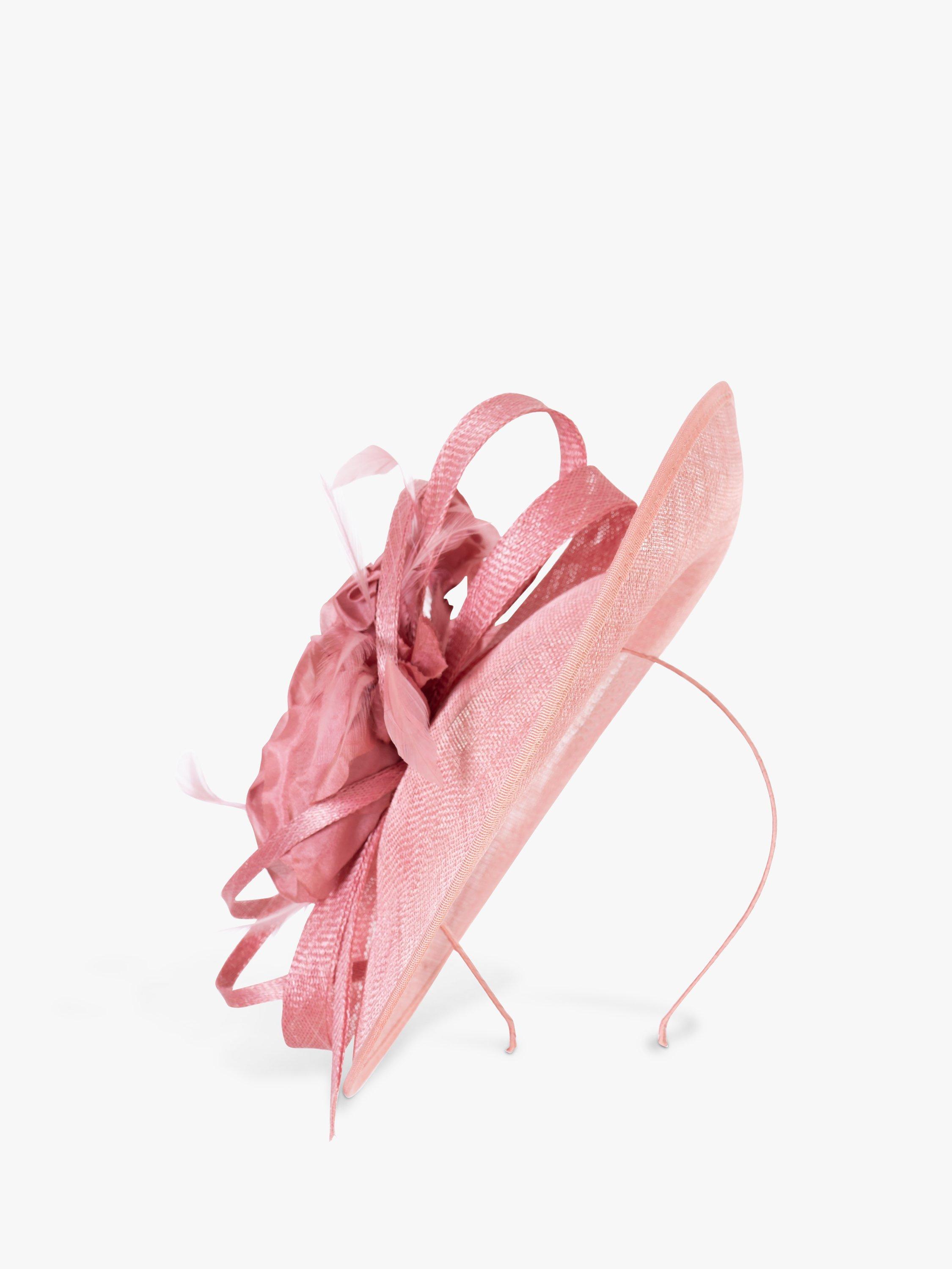 Product image 5 of 6, which shows chesca Small Flower & Curls Fascinator, Dusty Pink, One Size