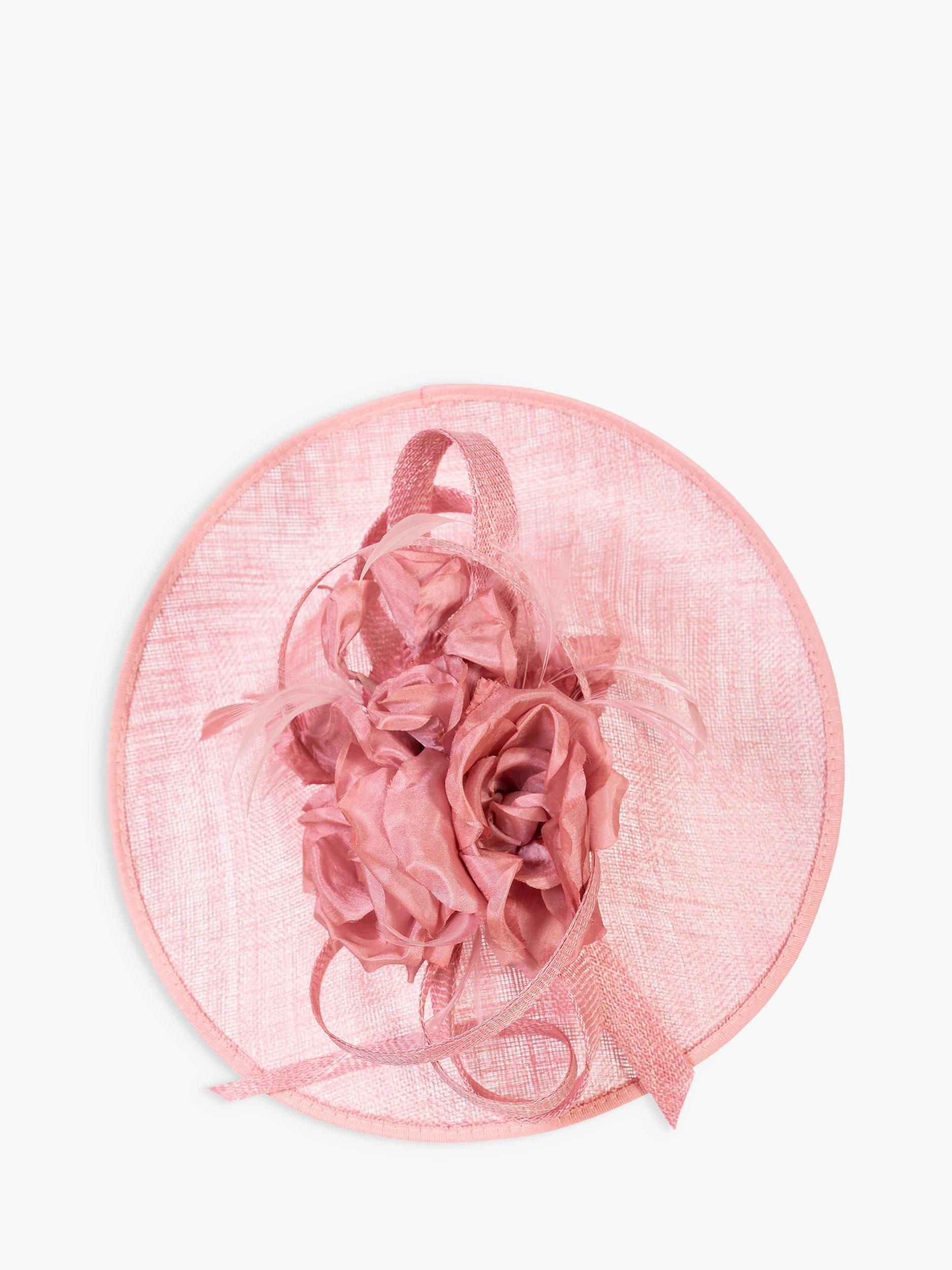 Product image 6 of 6, which shows chesca Small Flower & Curls Fascinator, Dusty Pink, One Size