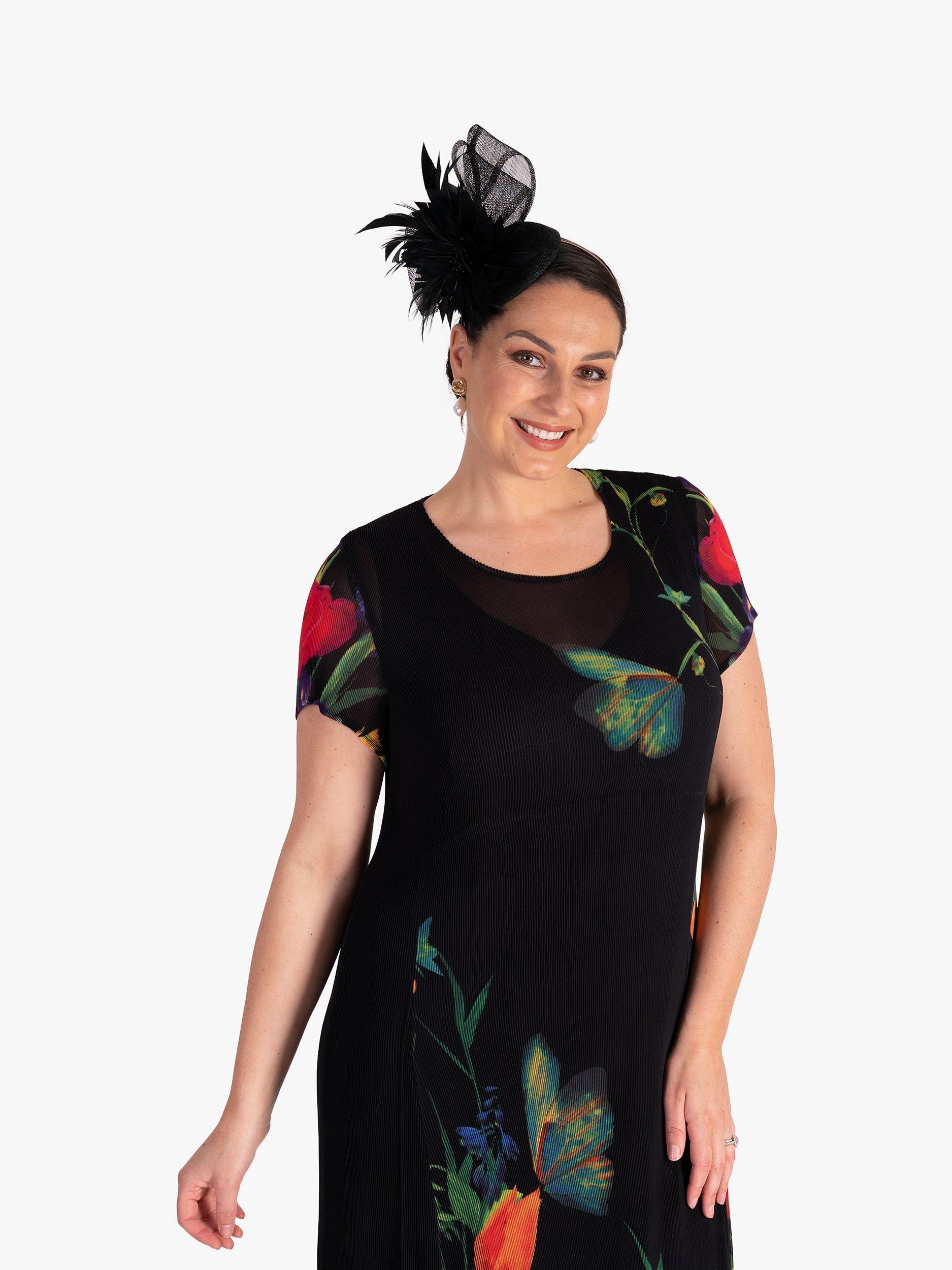 Product image 2 of 8, which shows chesca Pillbox Fascinator, Black, One Size