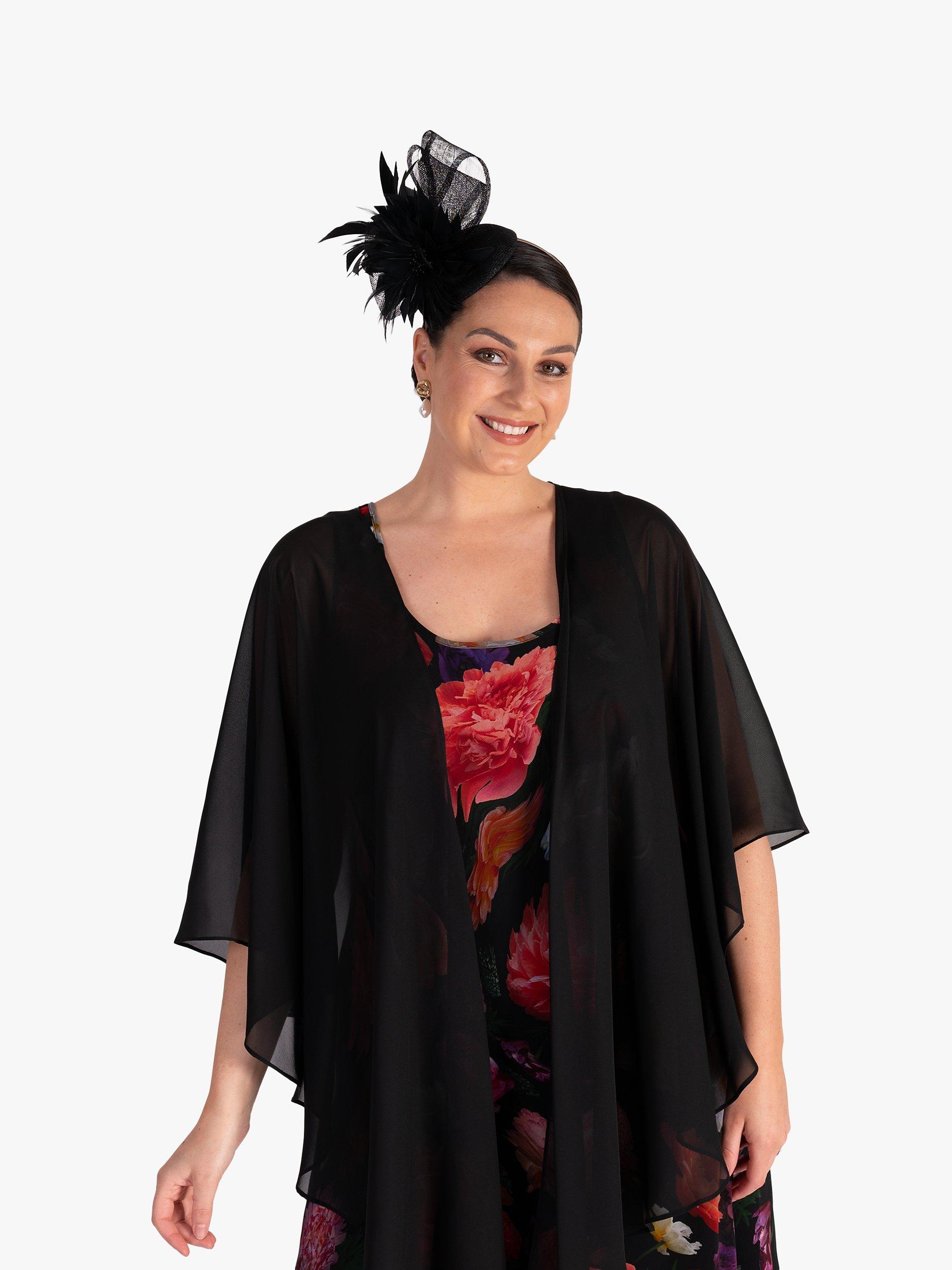 Product image 5 of 8, which shows chesca Pillbox Fascinator, Black, One Size