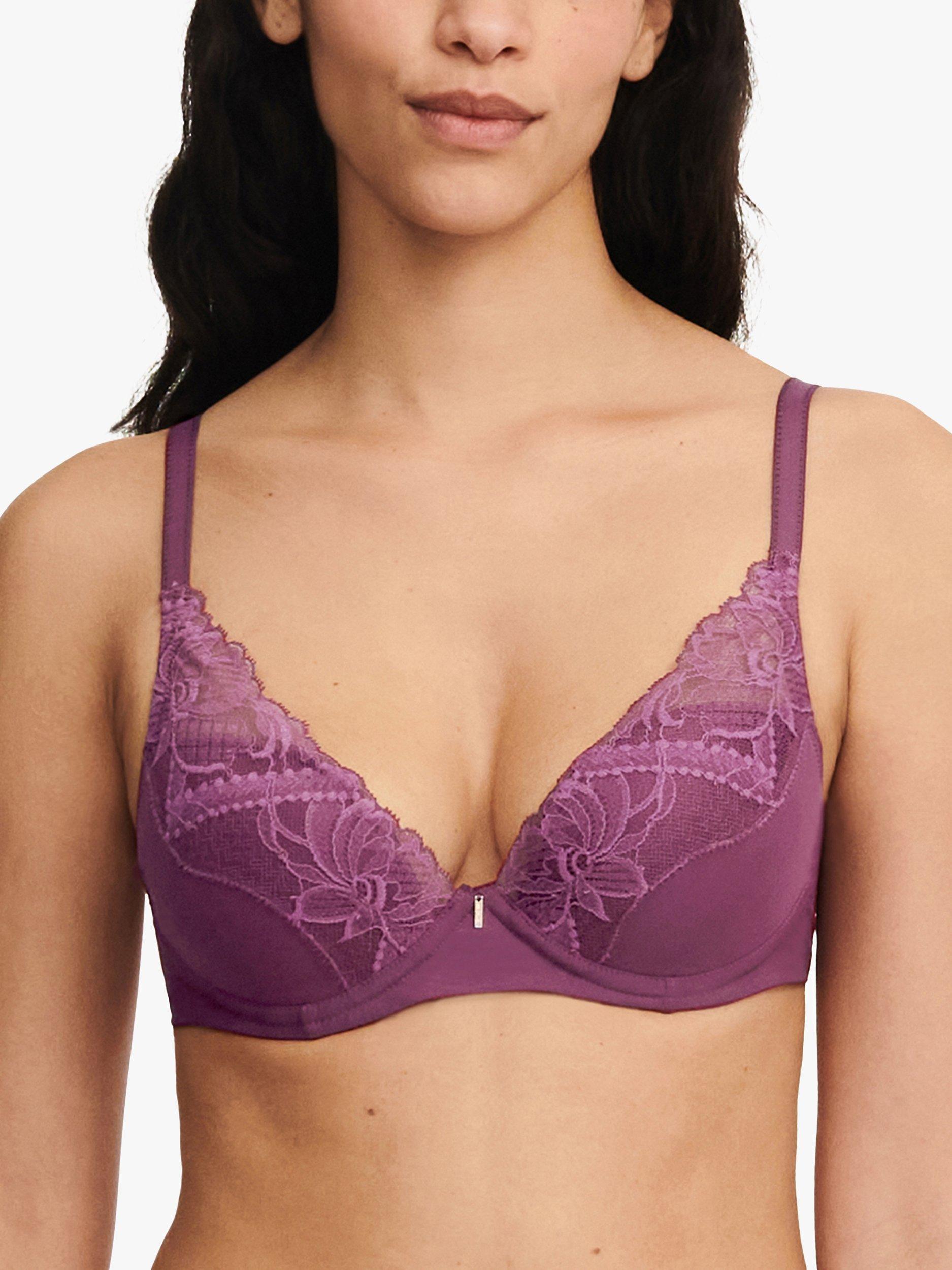 Chantelle Orangerie Dream Plunge T-Shirt Bra, Tannin Purple