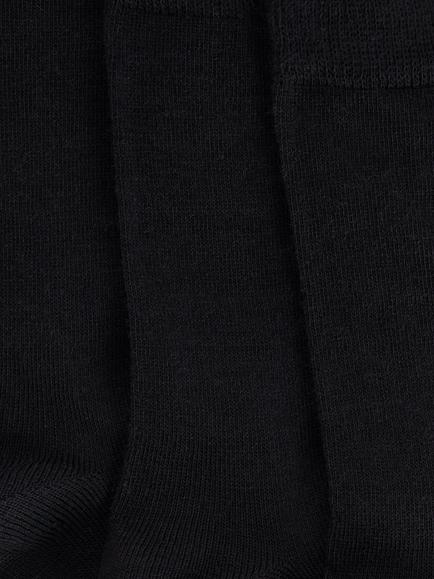 John Lewis Merino Wool Rich Ankle Socks, Pack of 2 - view 2, Black