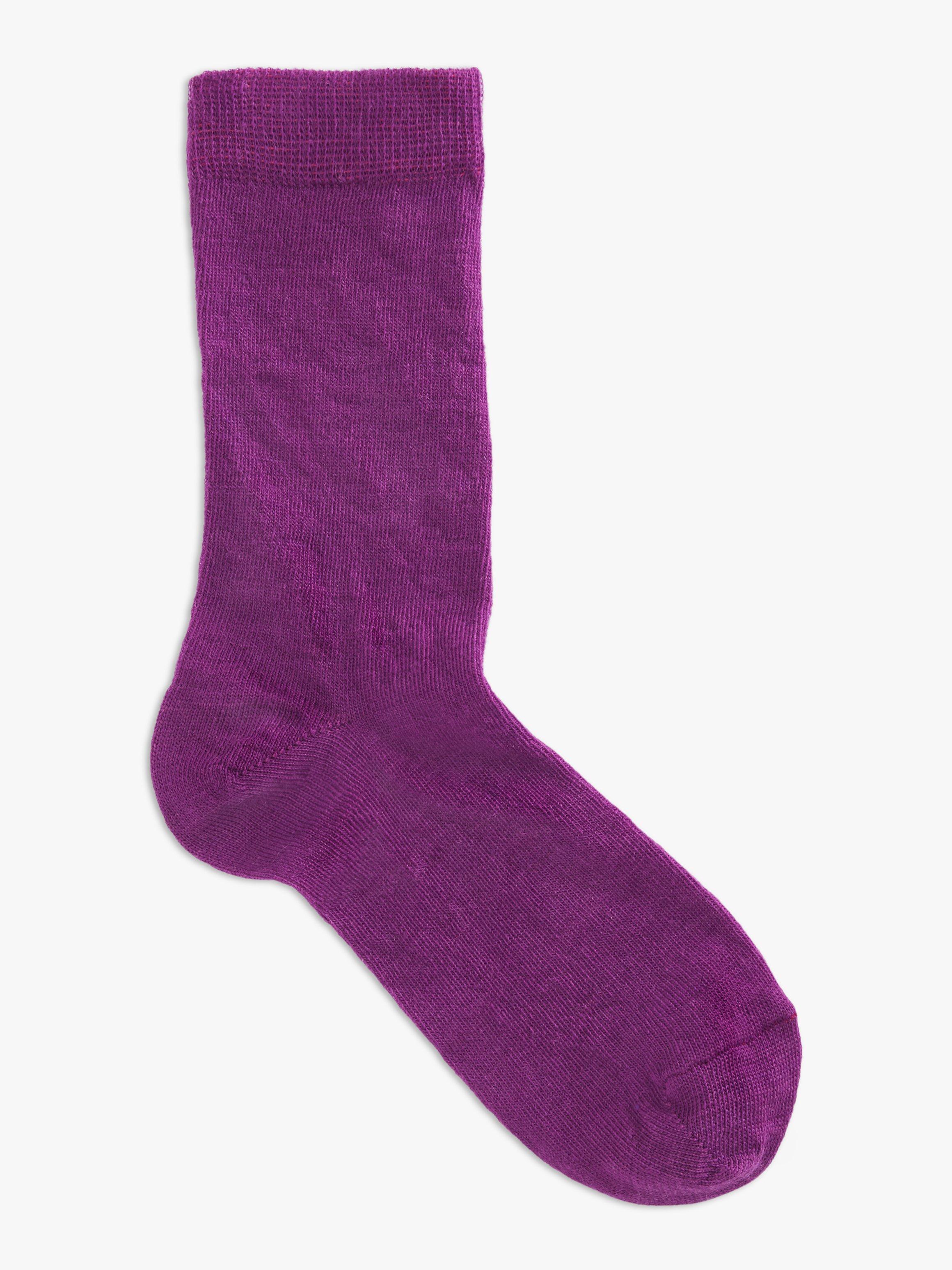 Product image 1 of 2, which shows John Lewis Merino Wool Mix Ankle Socks, Pack of 2, Lilac, S-M