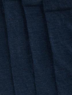 John Lewis Merino Wool Mix Knee High Socks, Pack of 2 - view 2, Navy