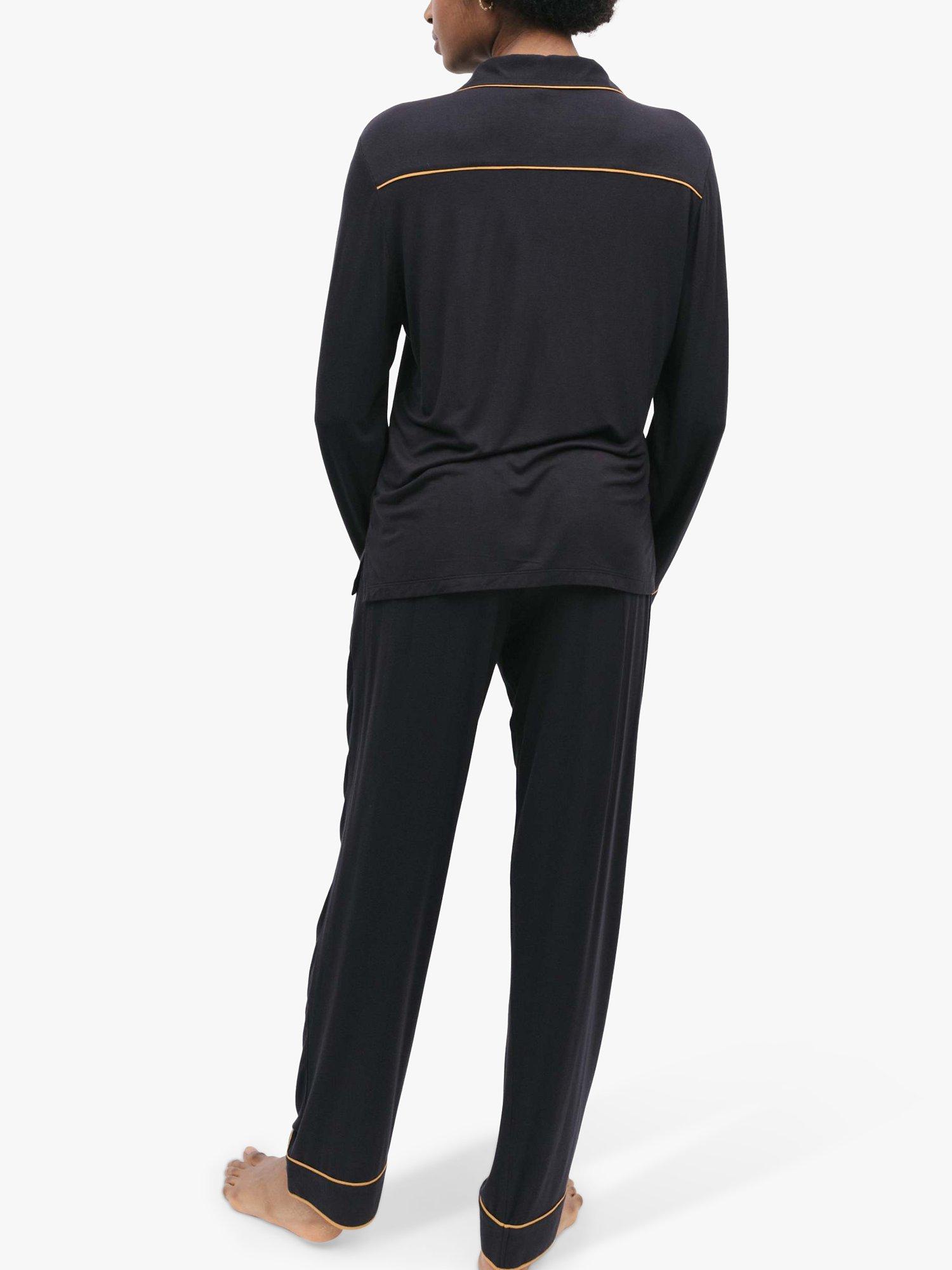 Product image 2 of 4, which shows Fable & Eve Brixton Long Sleeve Pyjamas, Black, 16