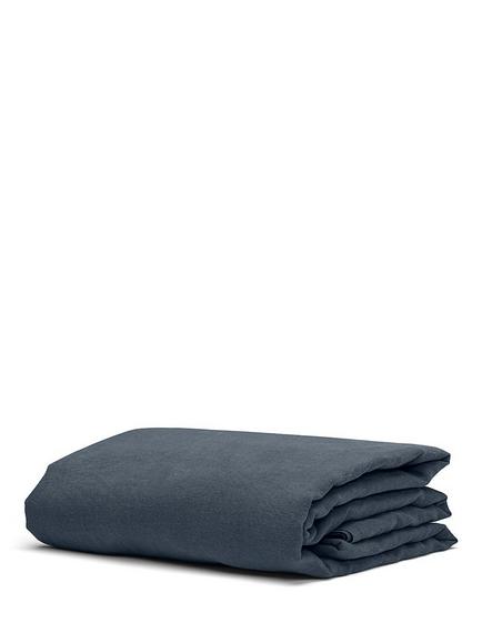 Bedfolk Pure Linen Deep Fitted Sheets - view 2, Ink