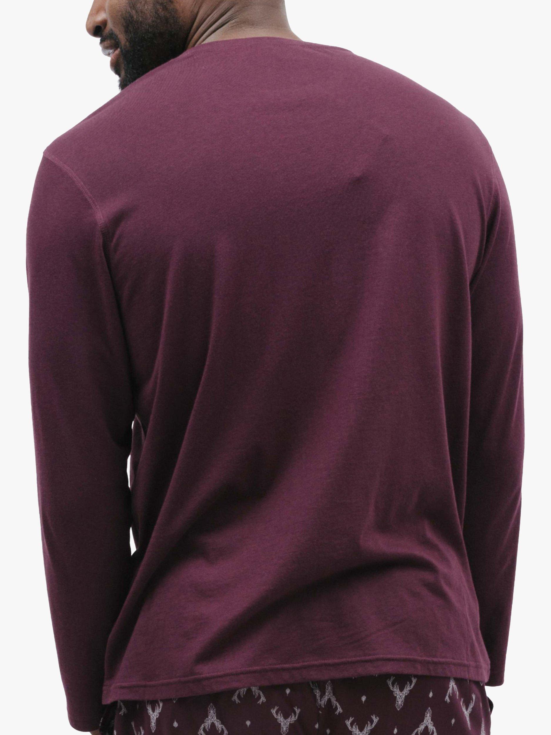 Product image 2 of 4, which shows Cyberjammies Spencer Long Sleeve Jersey T-Shirt, Burgundy, S